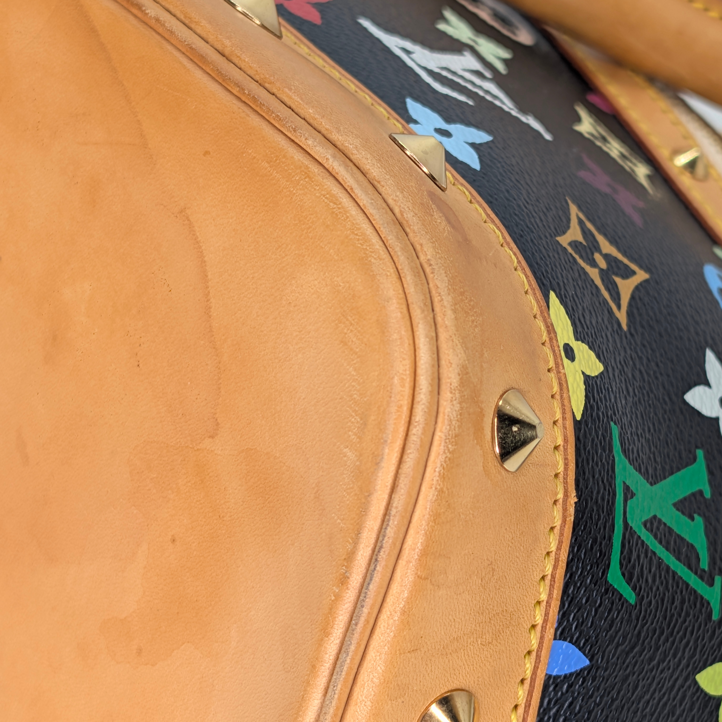 路易威登村上隆款Alma PM手袋 黑色Monogram Multicolour系列