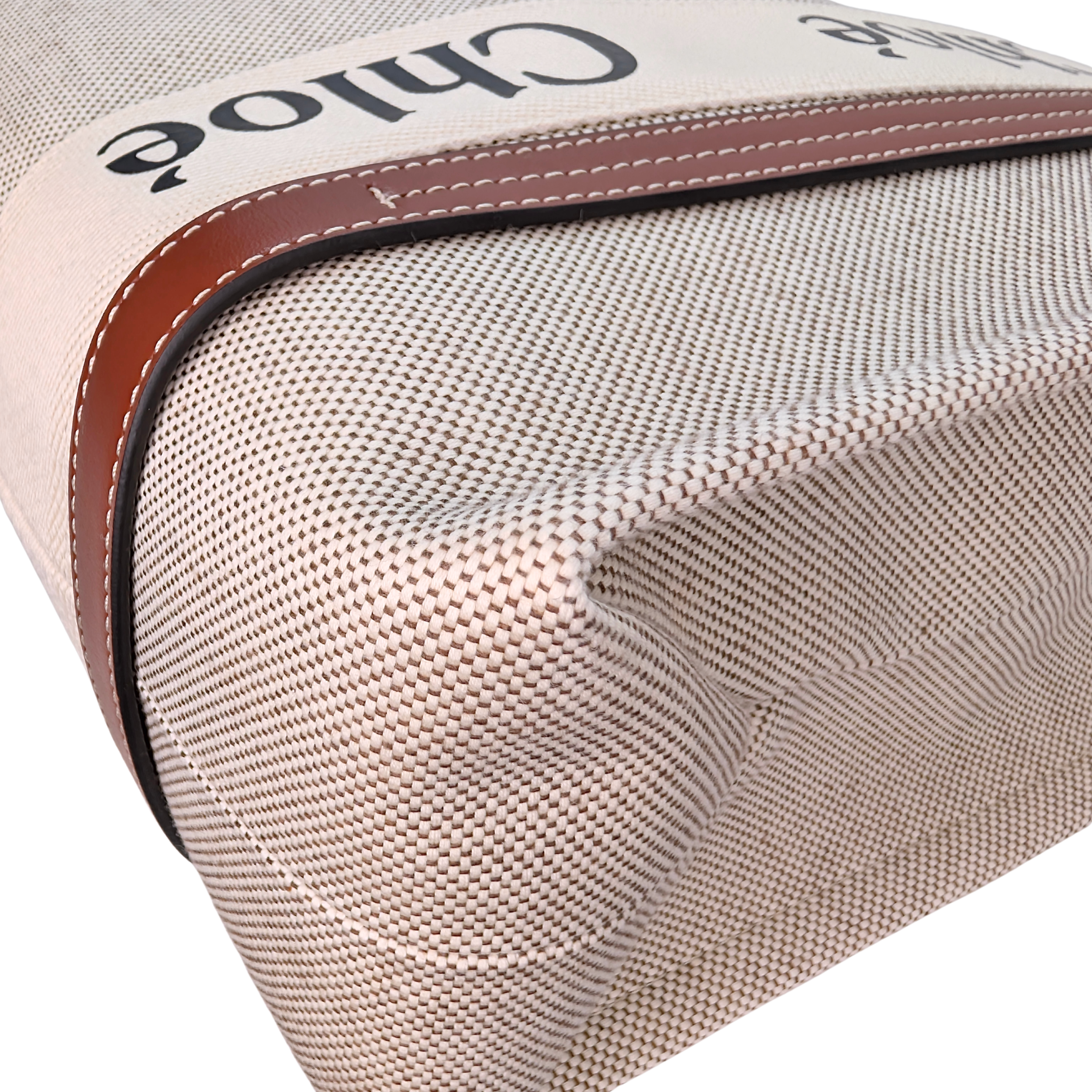 Chloé Woody 中号帆布托特包