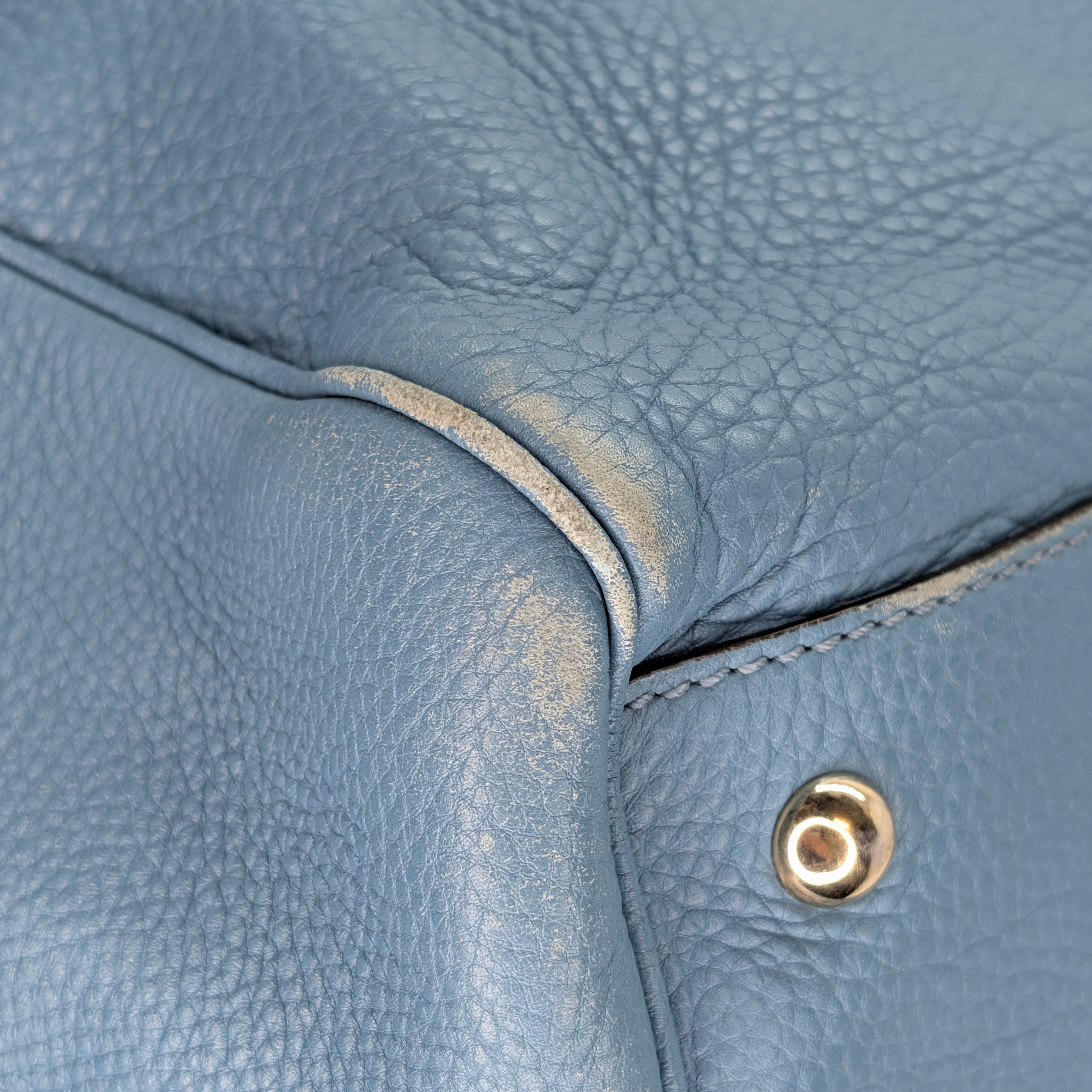 Gucci Bamboo Shopper Tote Bag Large Light Blue