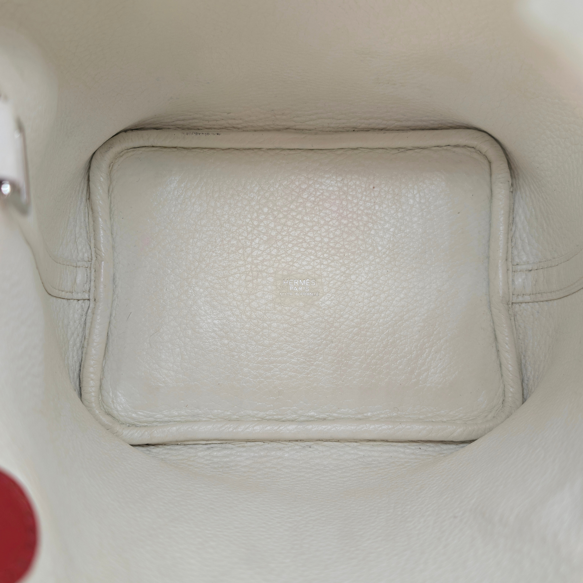爱马仕菜篮子包 Picotin Lock PM 18 J刻 大象灰/白色