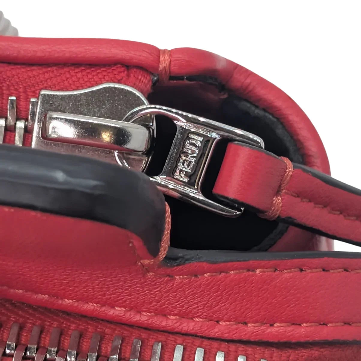 Fendi Dotcom Quilted Crossbody Bag Leather Red - Lost Designer