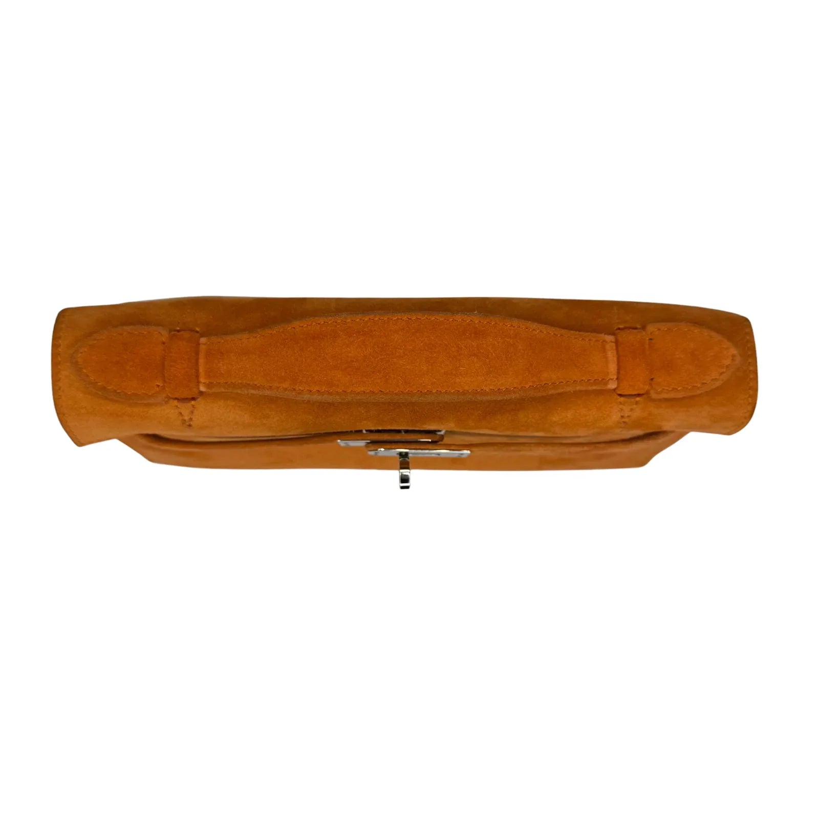 Hermès Kelly Pochette Orange H Veau Doblis Suede PWH ☐ I Stamp - Lost Designer