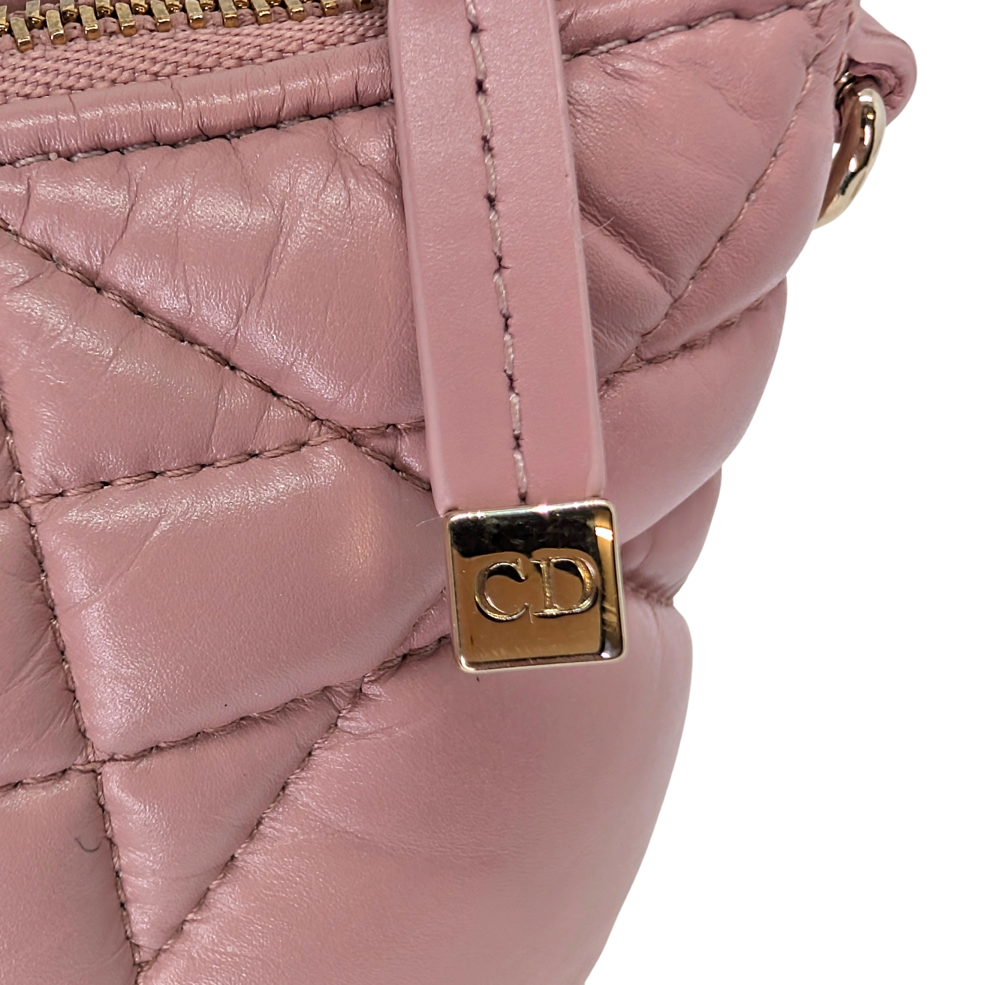 Dior Macrocannage Nomad 旅行手袋 小牛皮 粉色