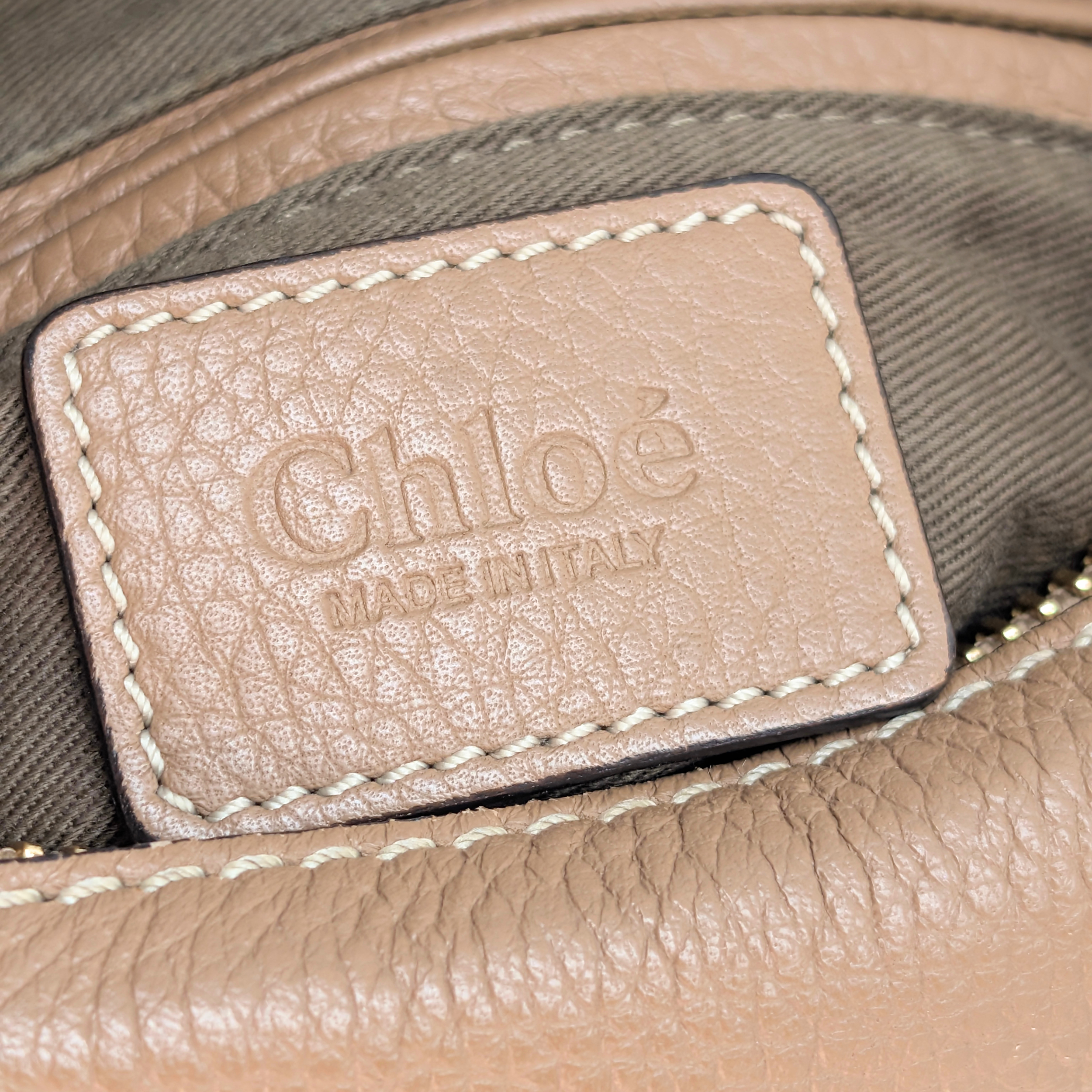 Chloe Marcie Medium Satchel Crossbody Bag Brown