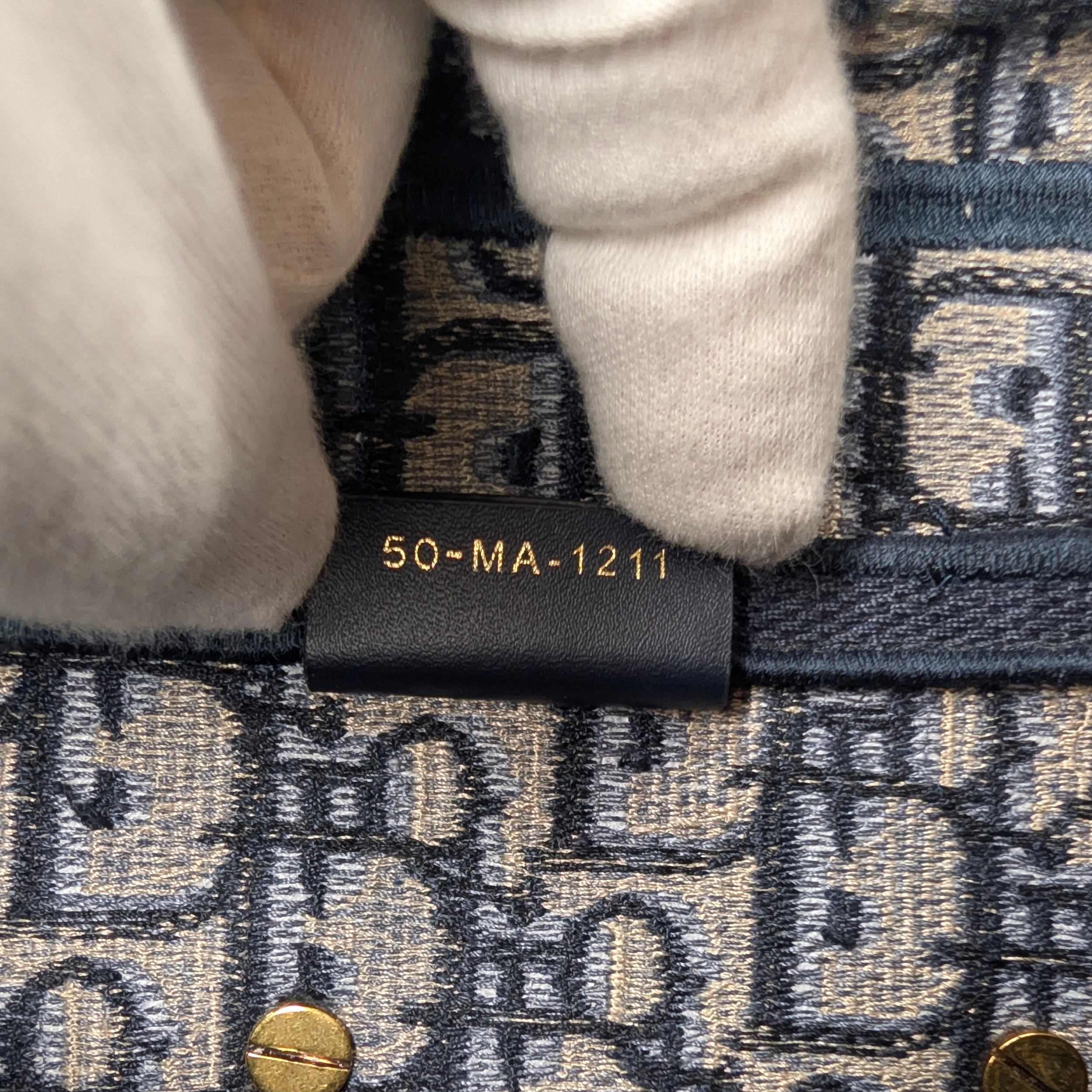 Dior 中号马鞍包 海军蓝 Oblique 花纹 配肩带