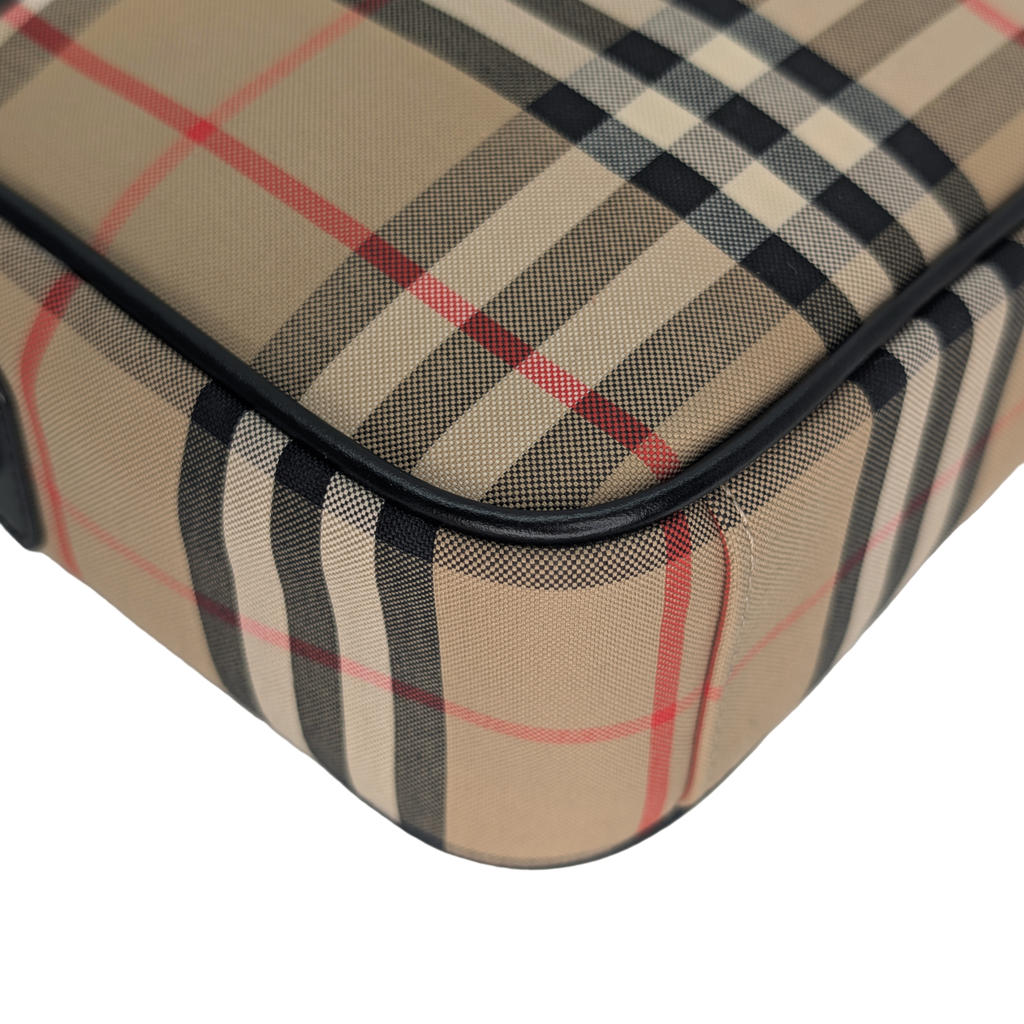Burberry 米色复古格纹斜挎包