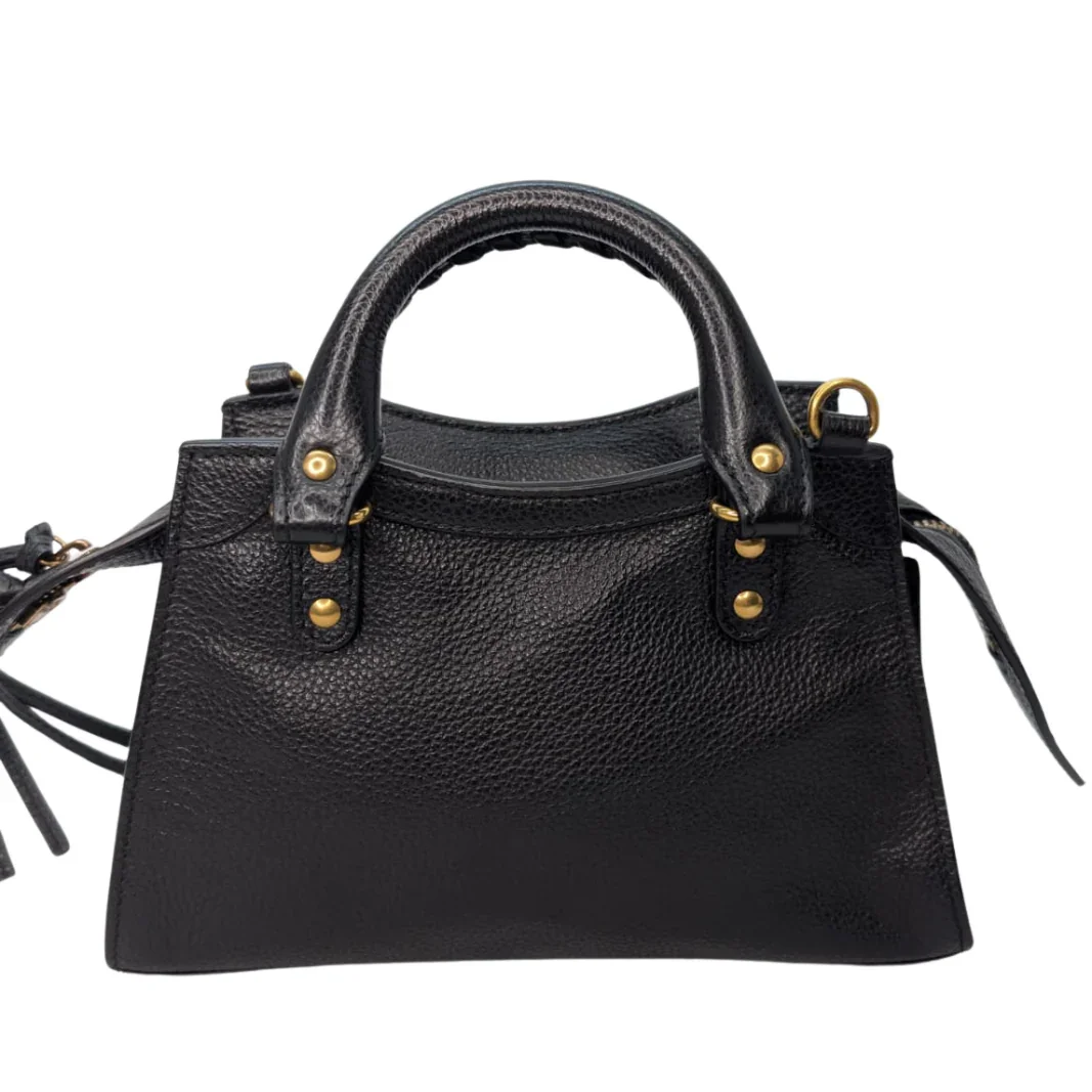 Balenciaga Neo Classic Gold Hardware Mini City Black - Lost Designer