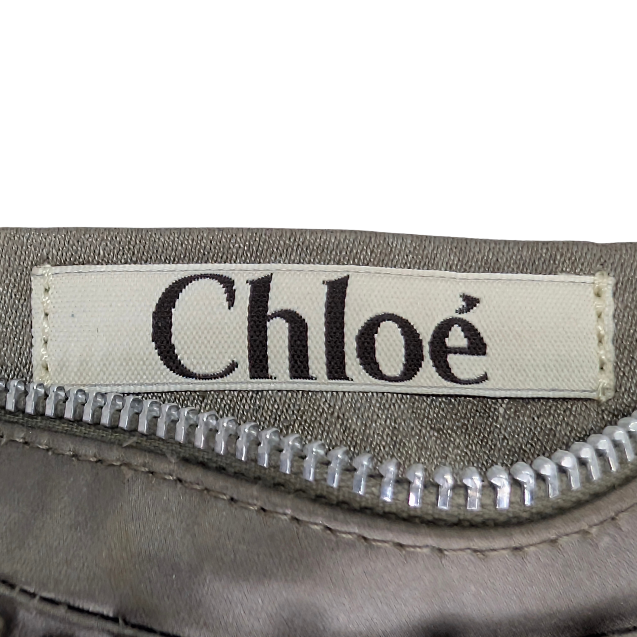 Chloé 串珠流浪包 银色