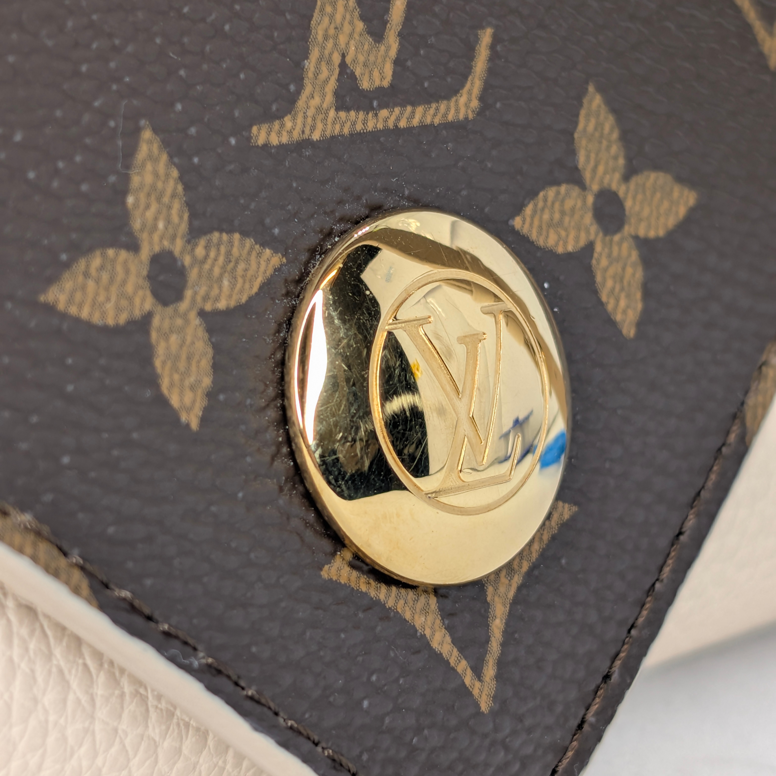 路易威登Double V Monogram米色皮革手袋