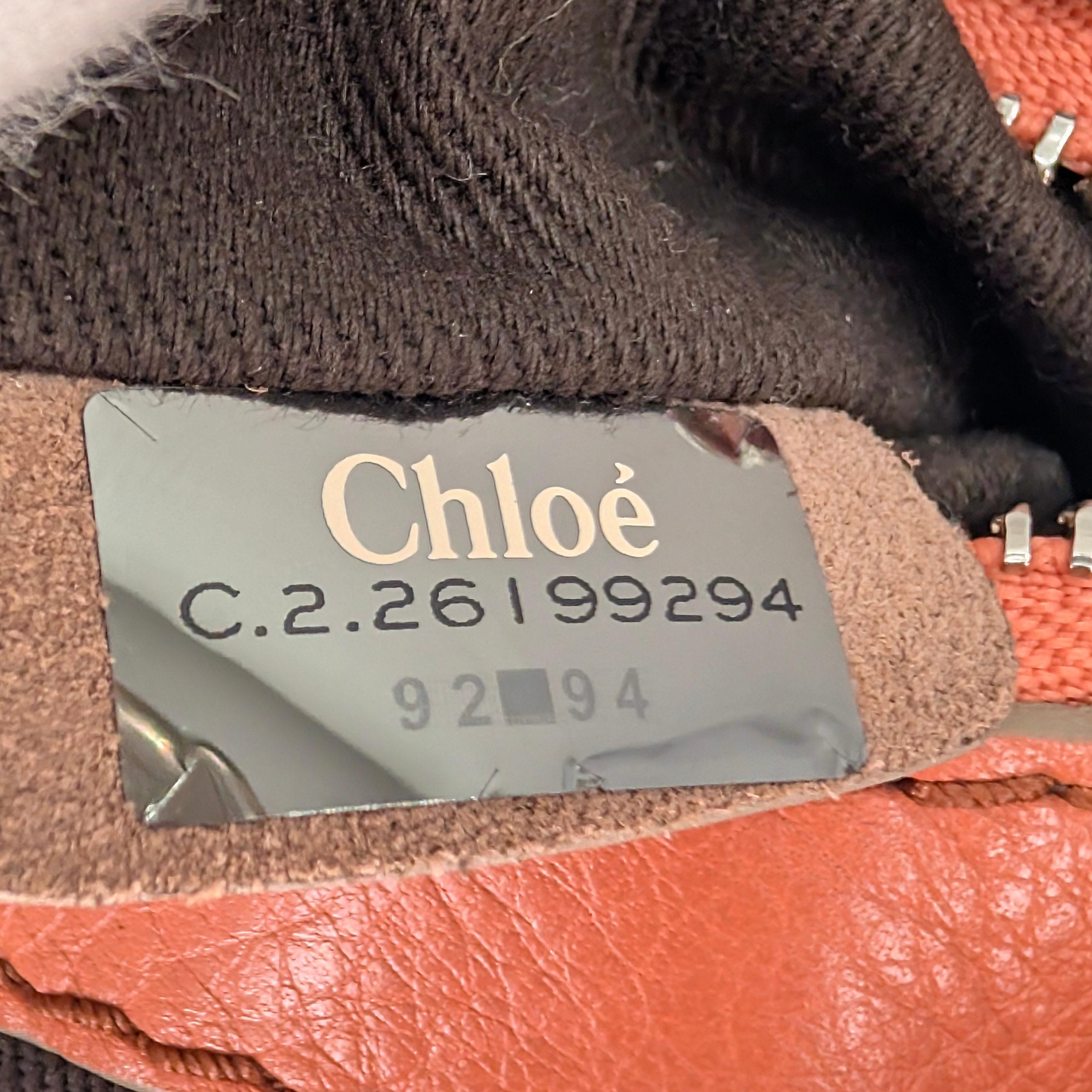 Chloe Paddington迷你单肩包 皮革 珊瑚色