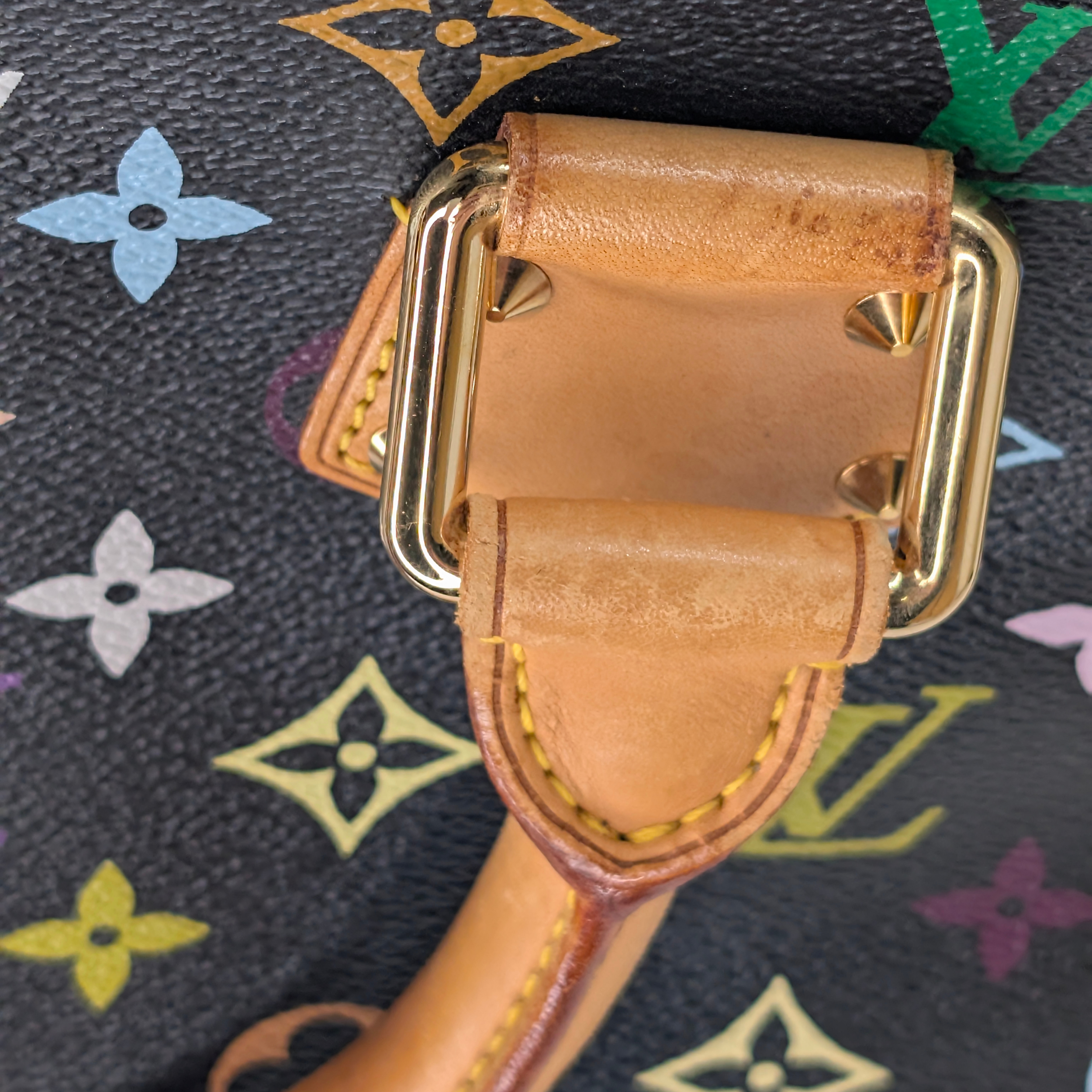 路易威登村上隆款Alma PM手袋 黑色Monogram Multicolour系列