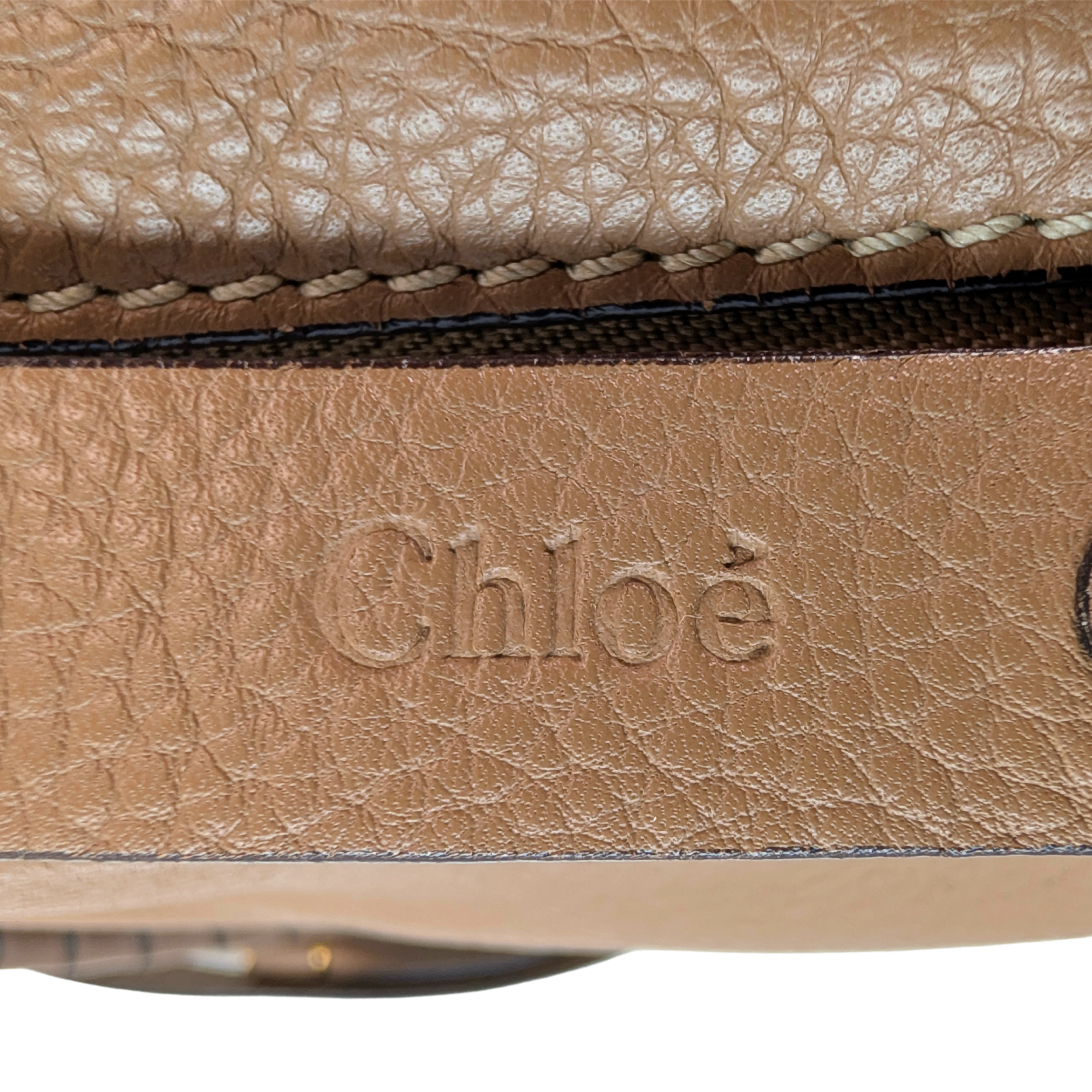 Chloe Marcie Medium Satchel Crossbody Bag Brown