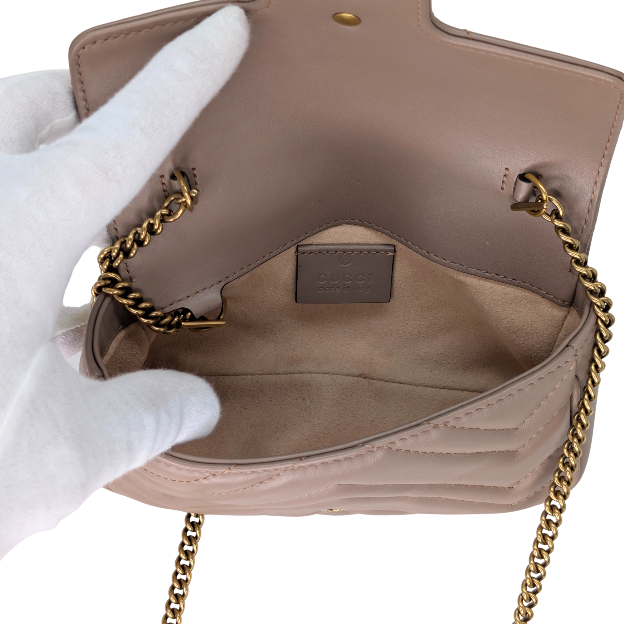 Gucci GG Marmont Super Mini Bag Beige