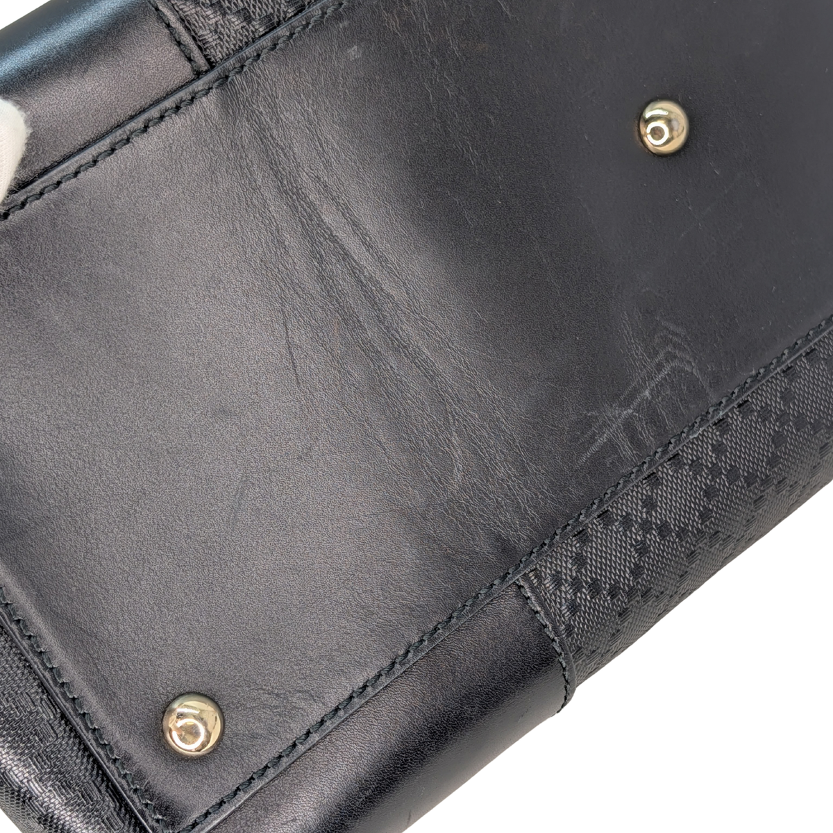 Gucci Diamante Leather Boston Bag Black
