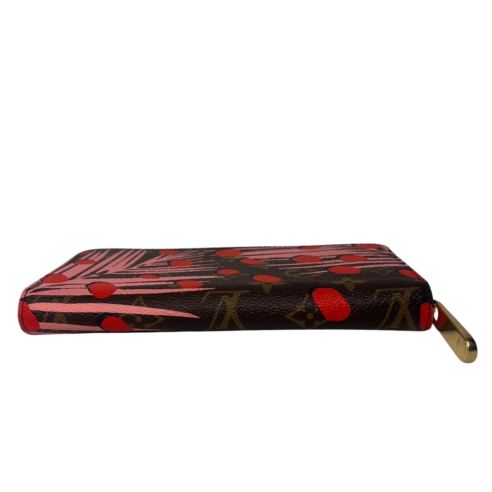 Louis Vuitton Monogram Jungle Dots Sugar Pink Poppy Zippy Clutch Wallet - Lost Designer