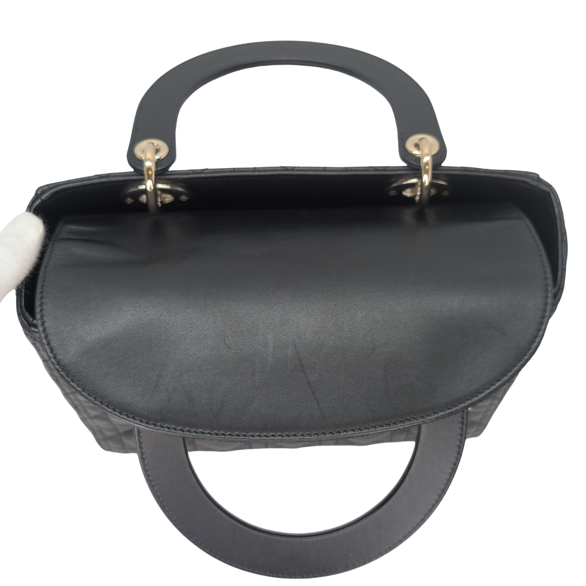 Dior Lambskin Cannage Medium Lady Dior Black