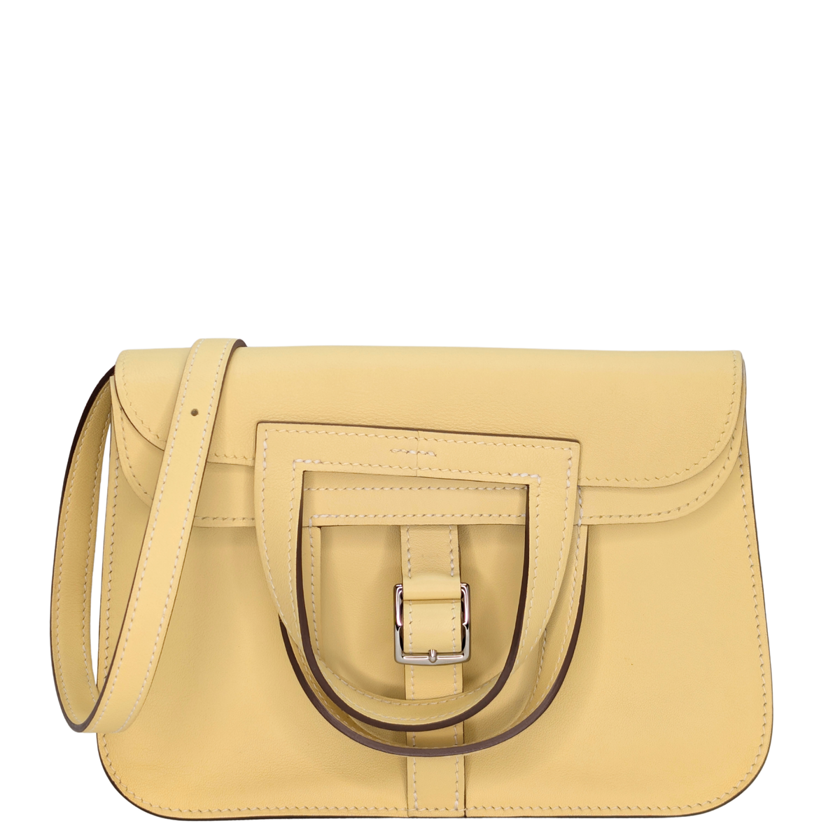 Hermes Mini Halzan 22 Swift Jaune Poussin SHW Stamp X