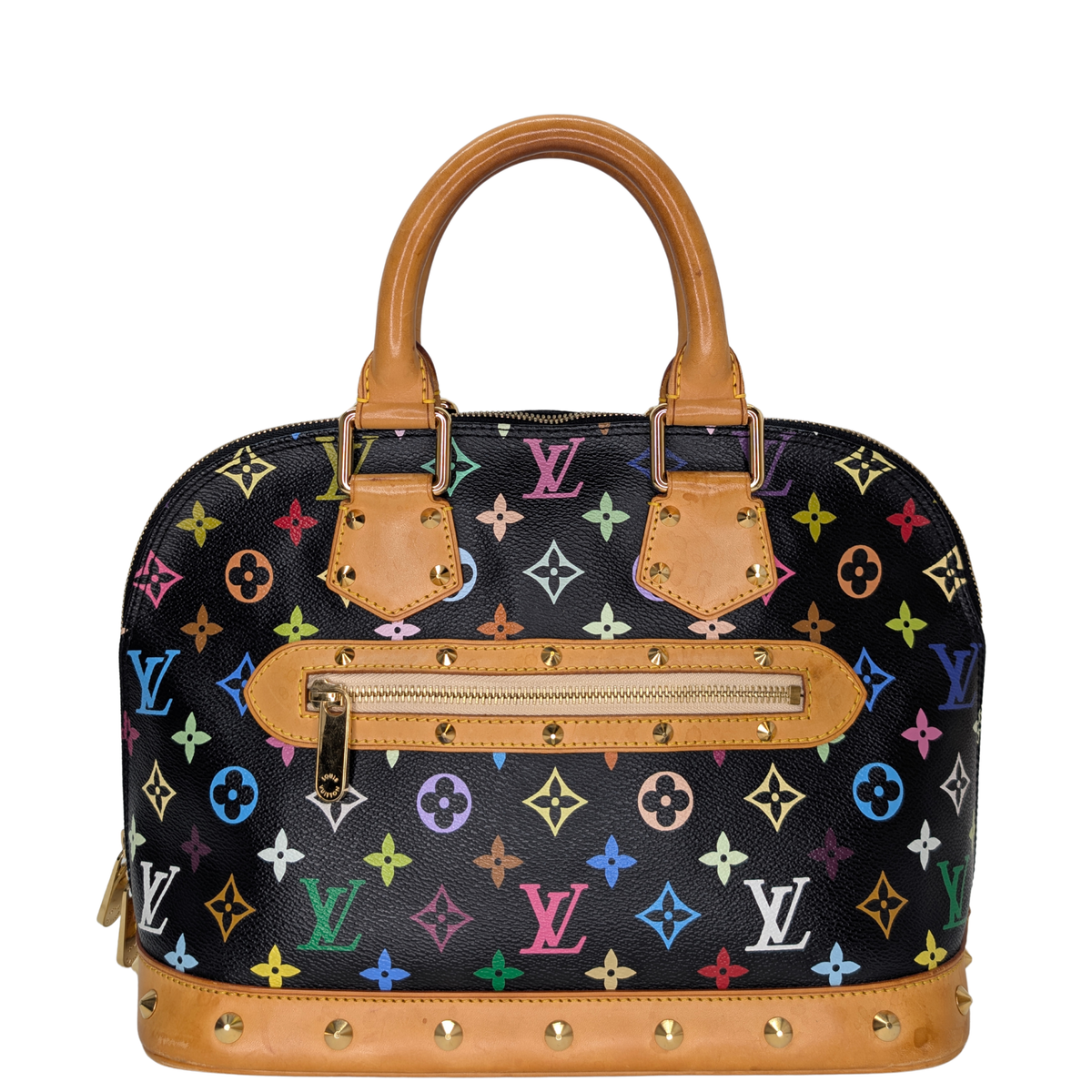 路易威登村上隆款Alma PM手袋 黑色Monogram Multicolour系列
