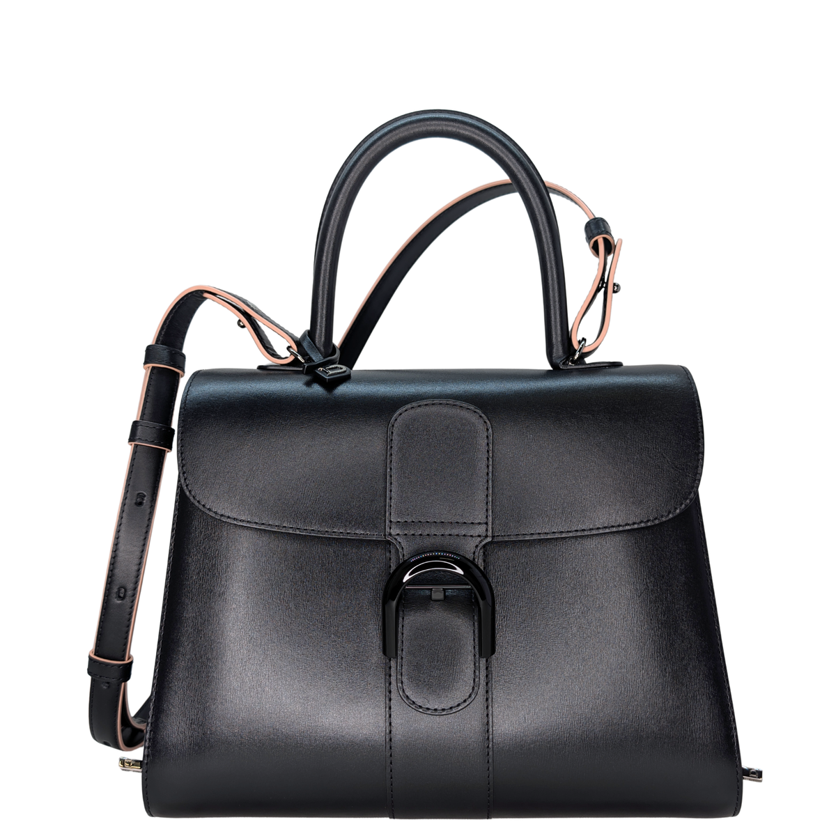 Delvaux Brillant MM Shoulder Bag Black