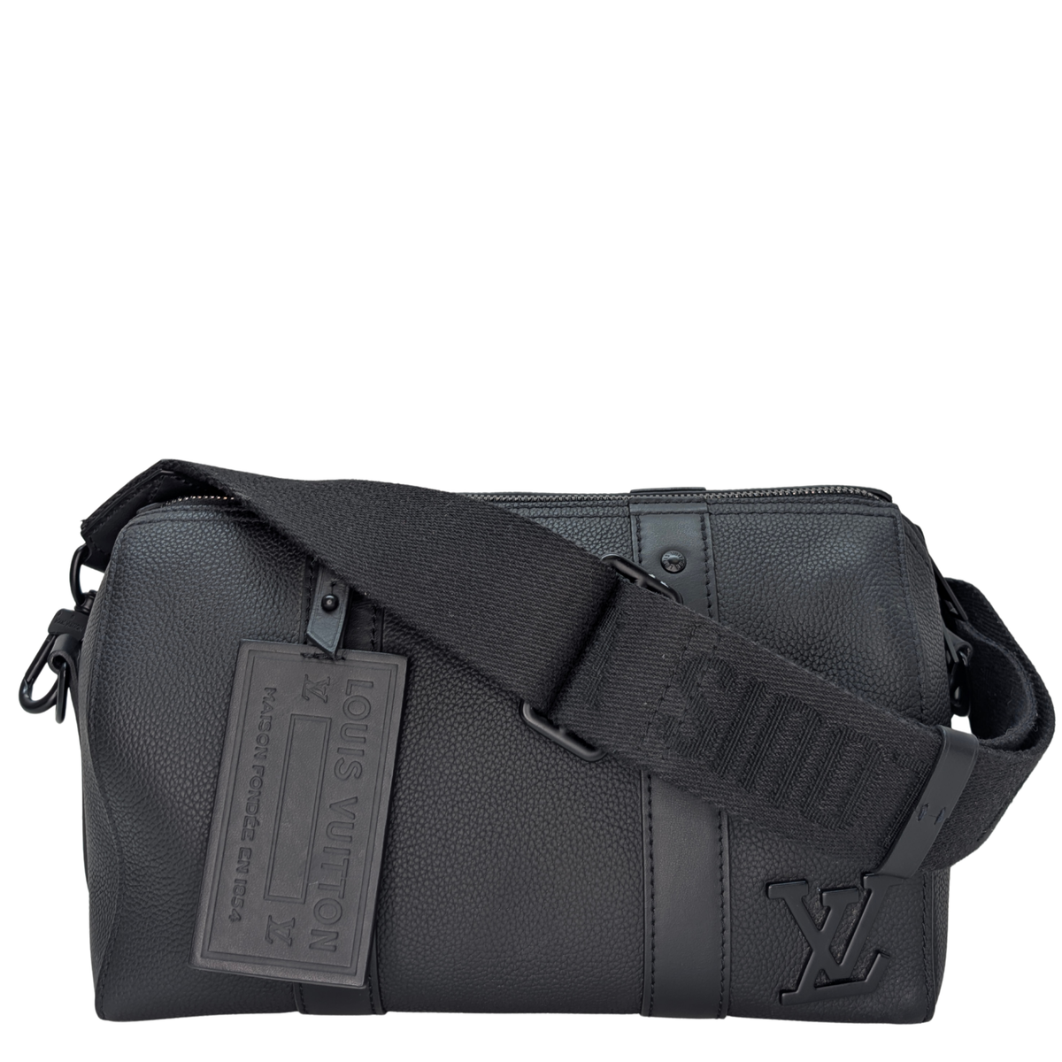 路易威登 Aerogram City Keepall 粒面皮革 黑色
