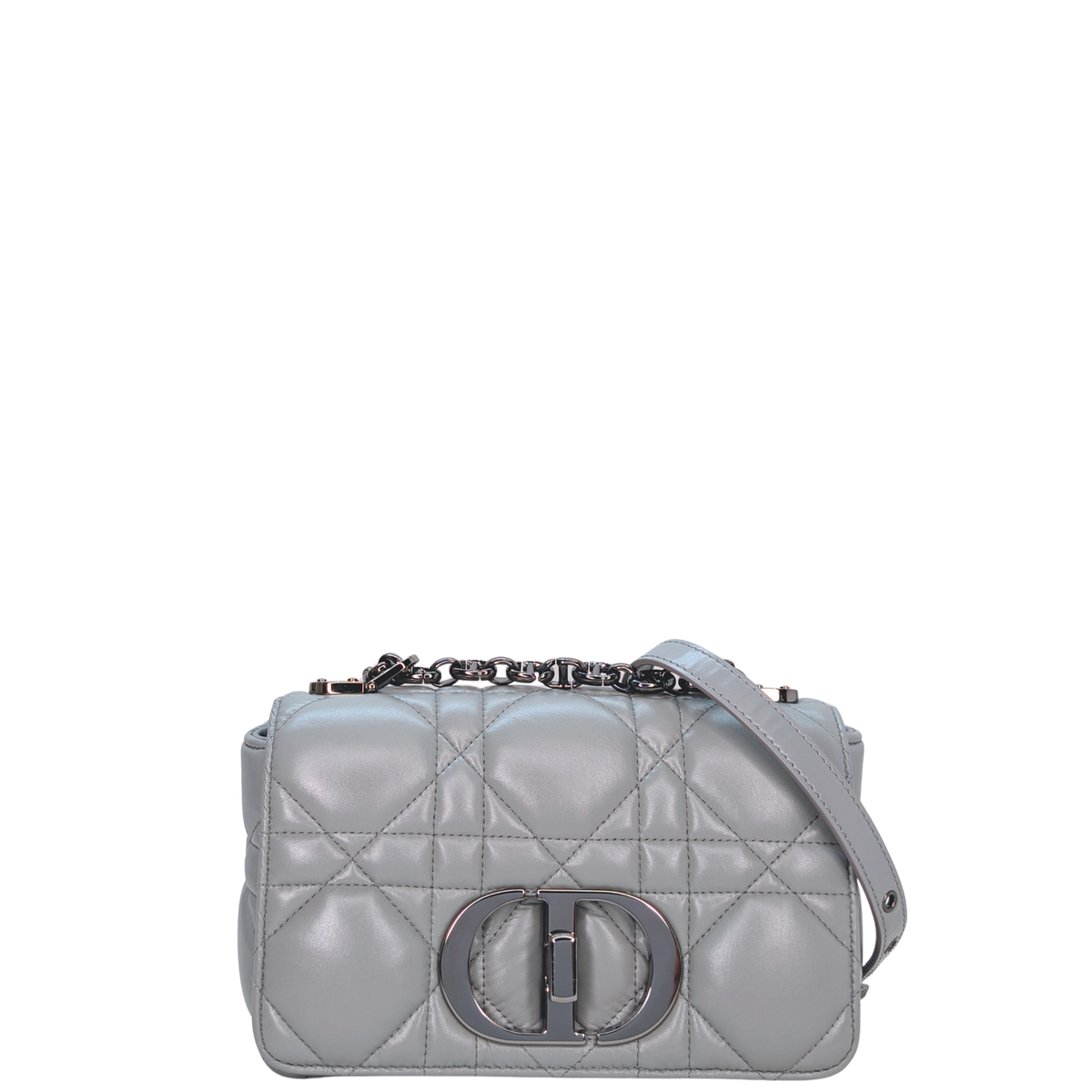 Christian Dior Small Caro Calfskin Bag Grey