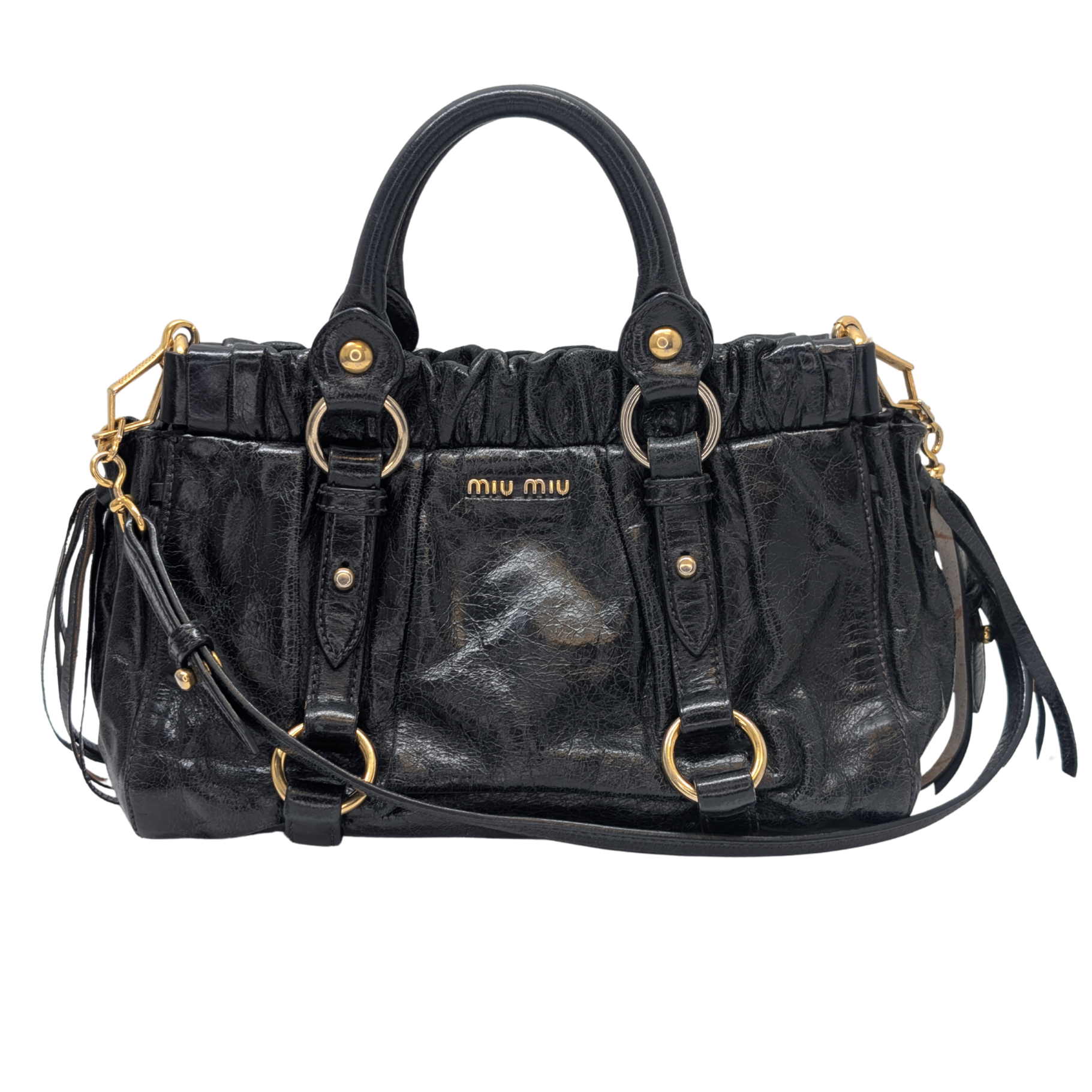 Miu Miu Vitello 斜挎包 黑色