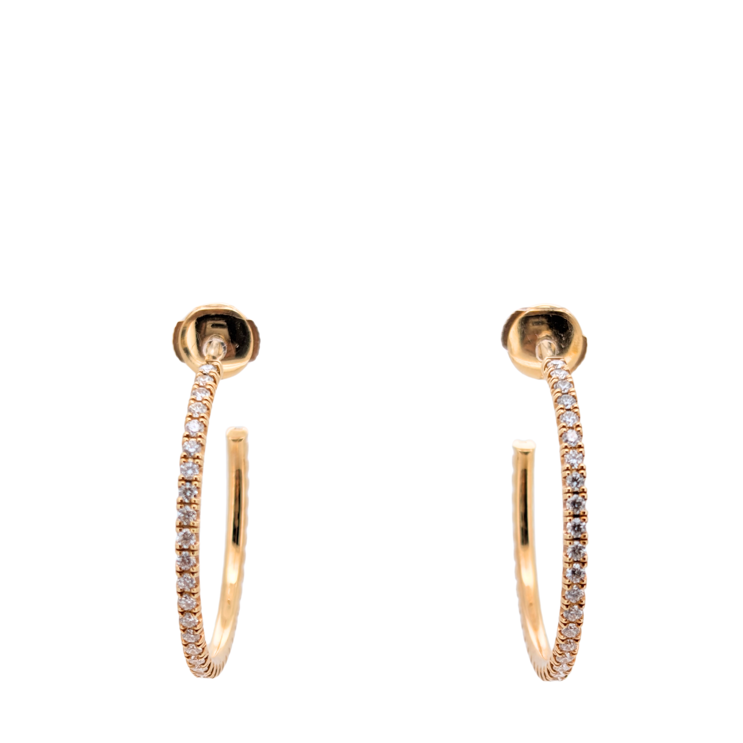 卡地亚 Étincelle de Cartier 系列18K黄金中号钻石圈形耳环