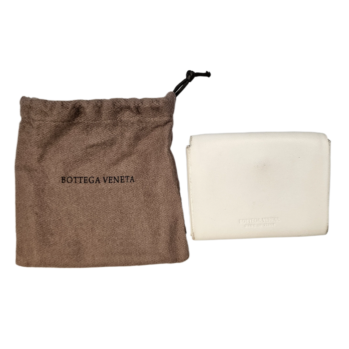 Bottega Veneta White Leather Wallet - Lost Designer