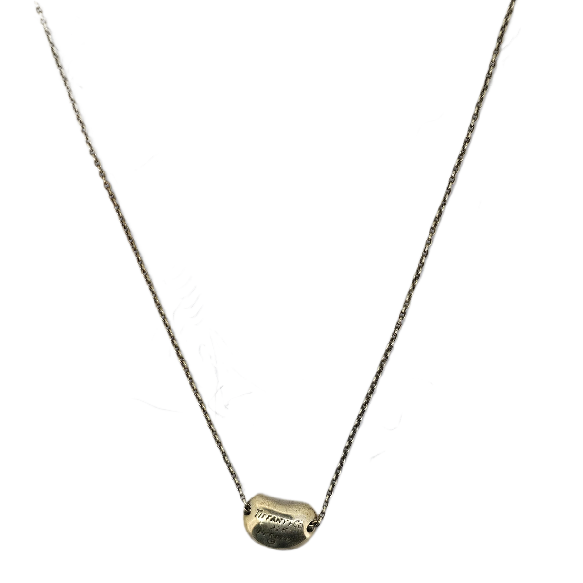 Tiffany & Co Sterling Silver Bean Necklace - Lost Designer