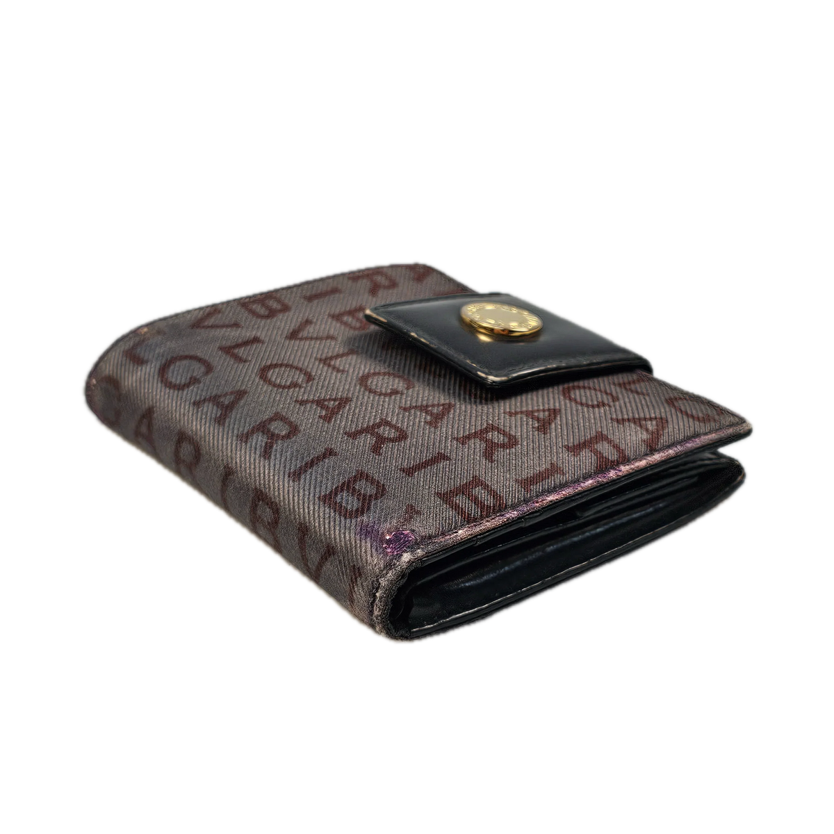 Bvlgari Beige Monogram & Canvas Wallet - Lost Designer