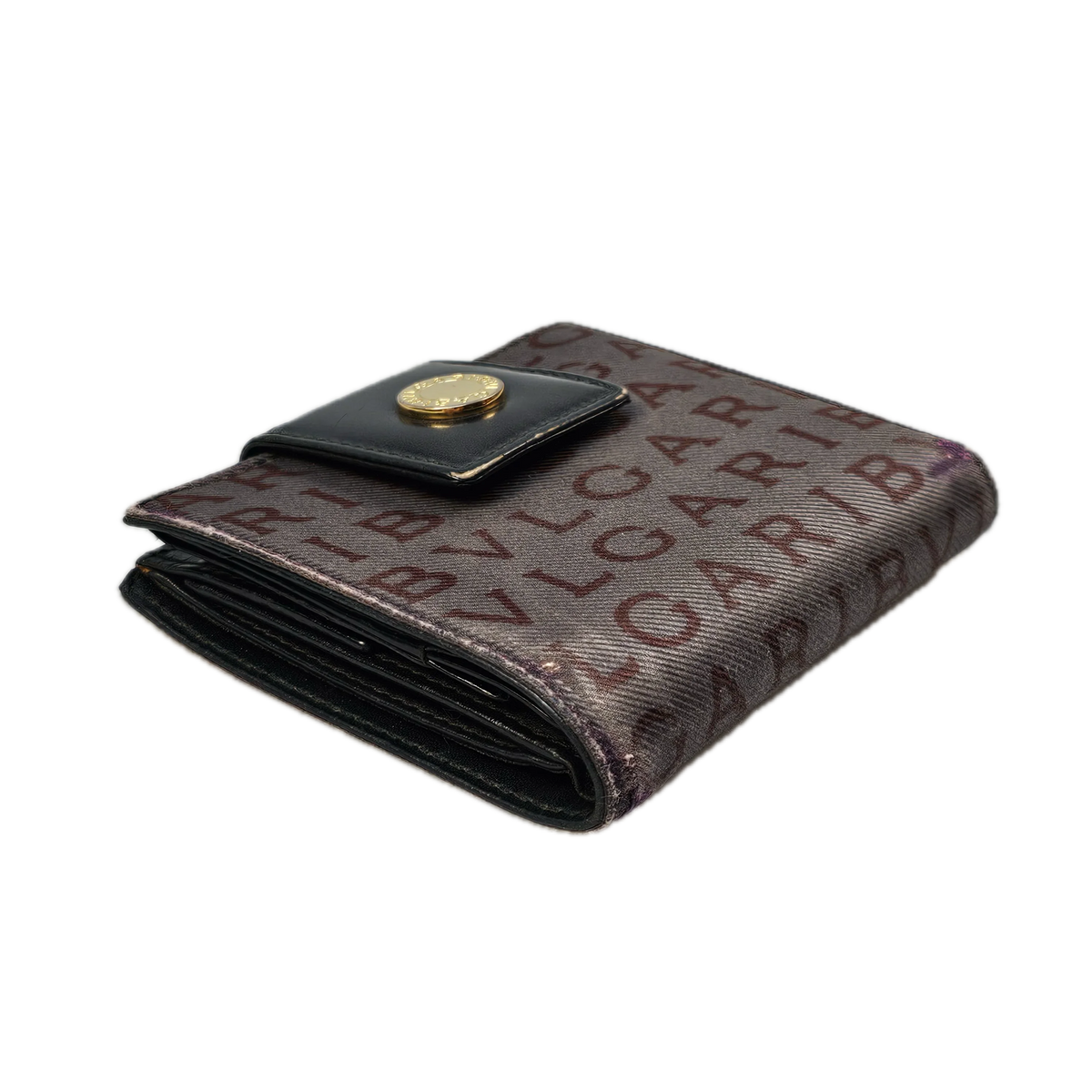 Bvlgari Beige Monogram & Canvas Wallet - Lost Designer