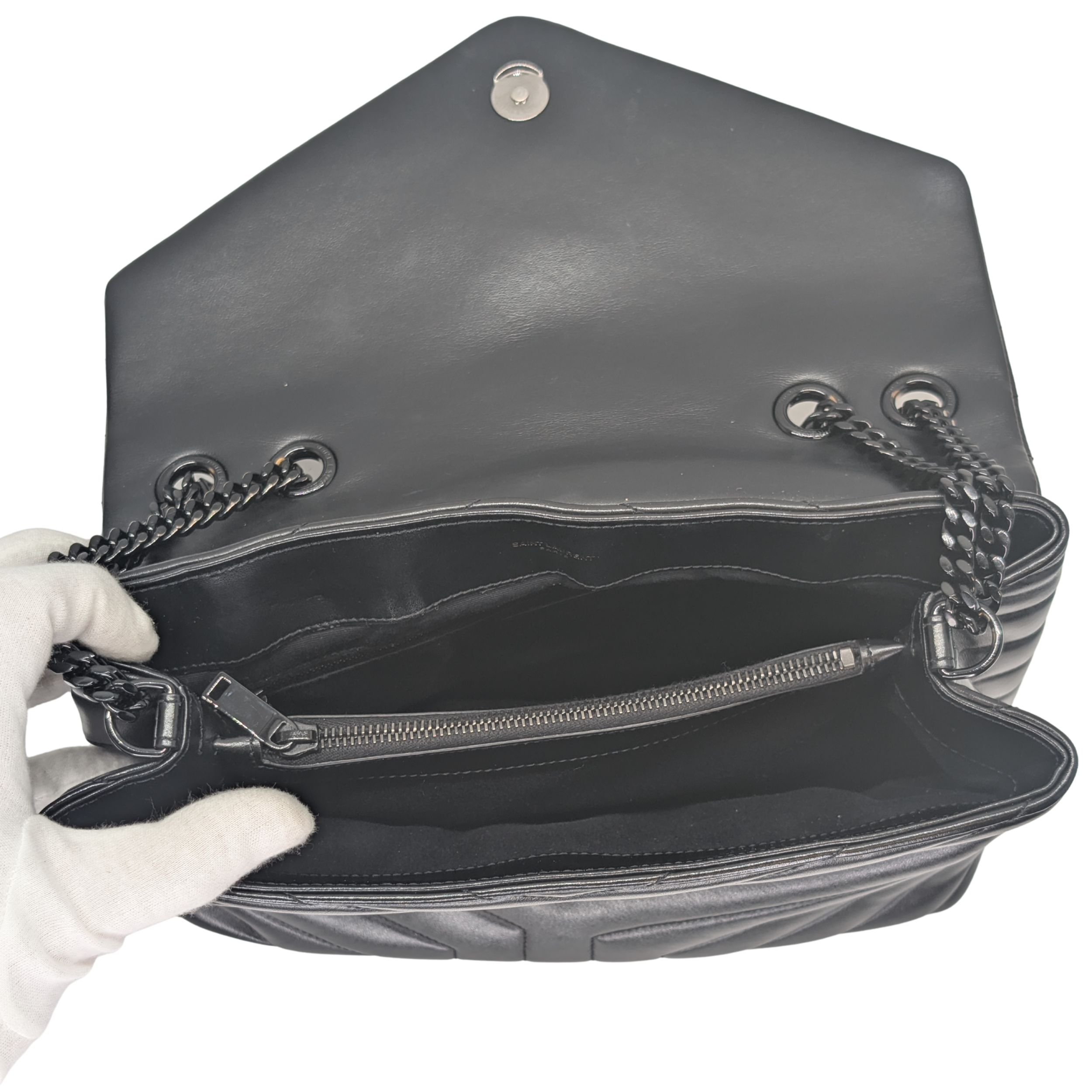 Saint Laurent Loulou Toy Medium Shoulder Bag Black