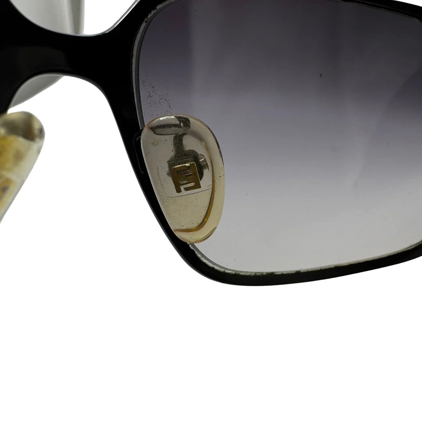 Fendi Black Rhinestone Angular Frame Sunglasses - Lost Designer