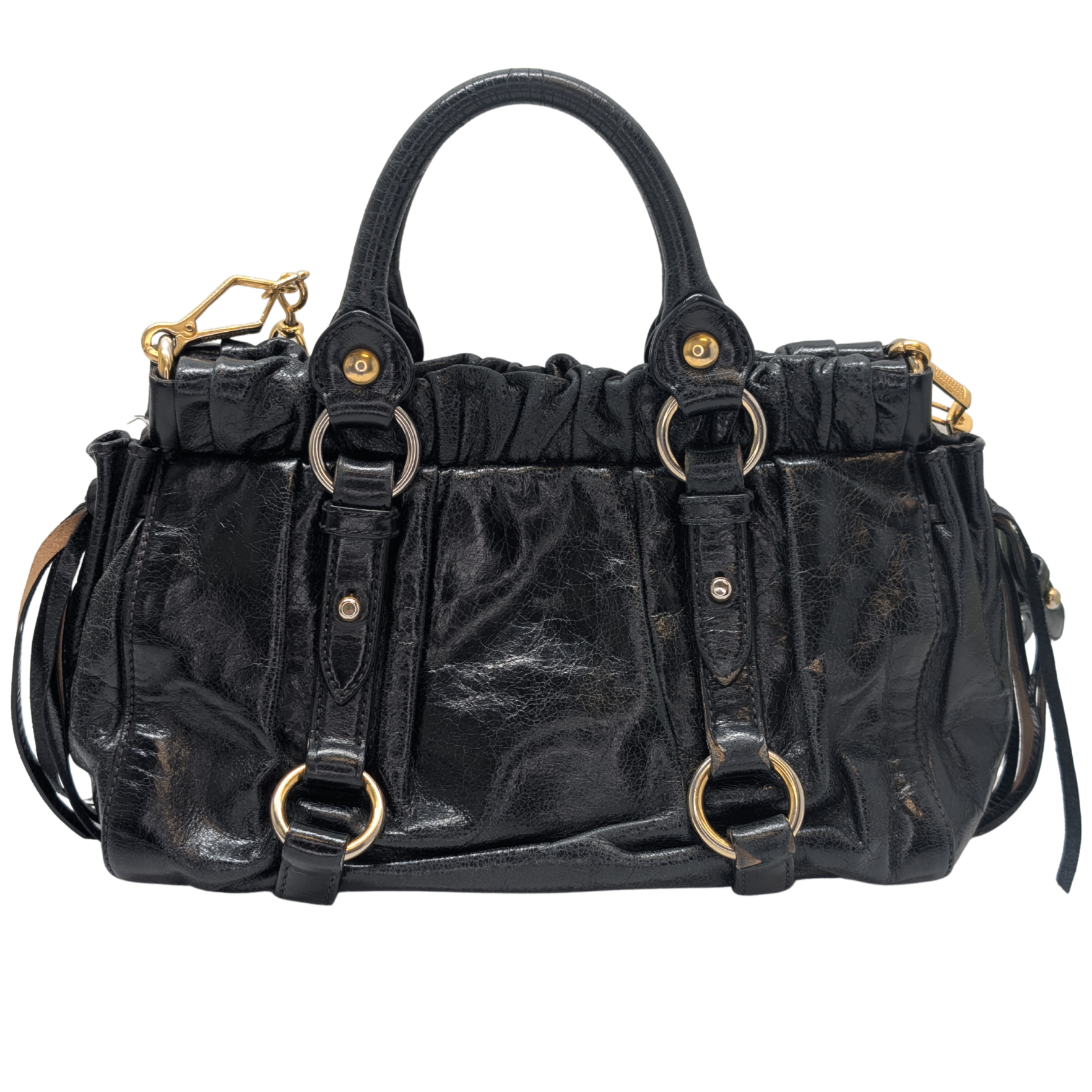 Miu Miu Vitello 斜挎包 黑色