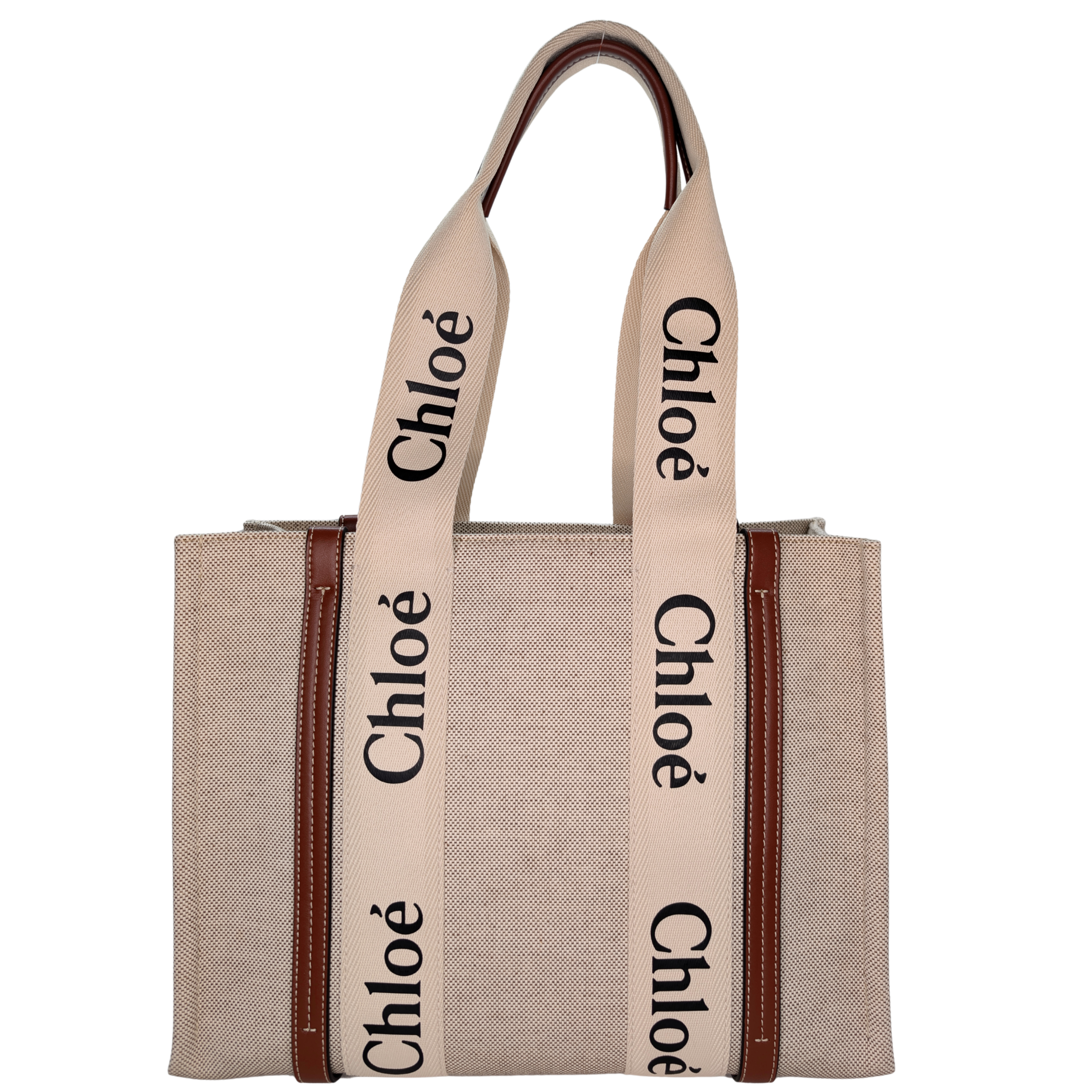 Chloé Woody 中号帆布托特包