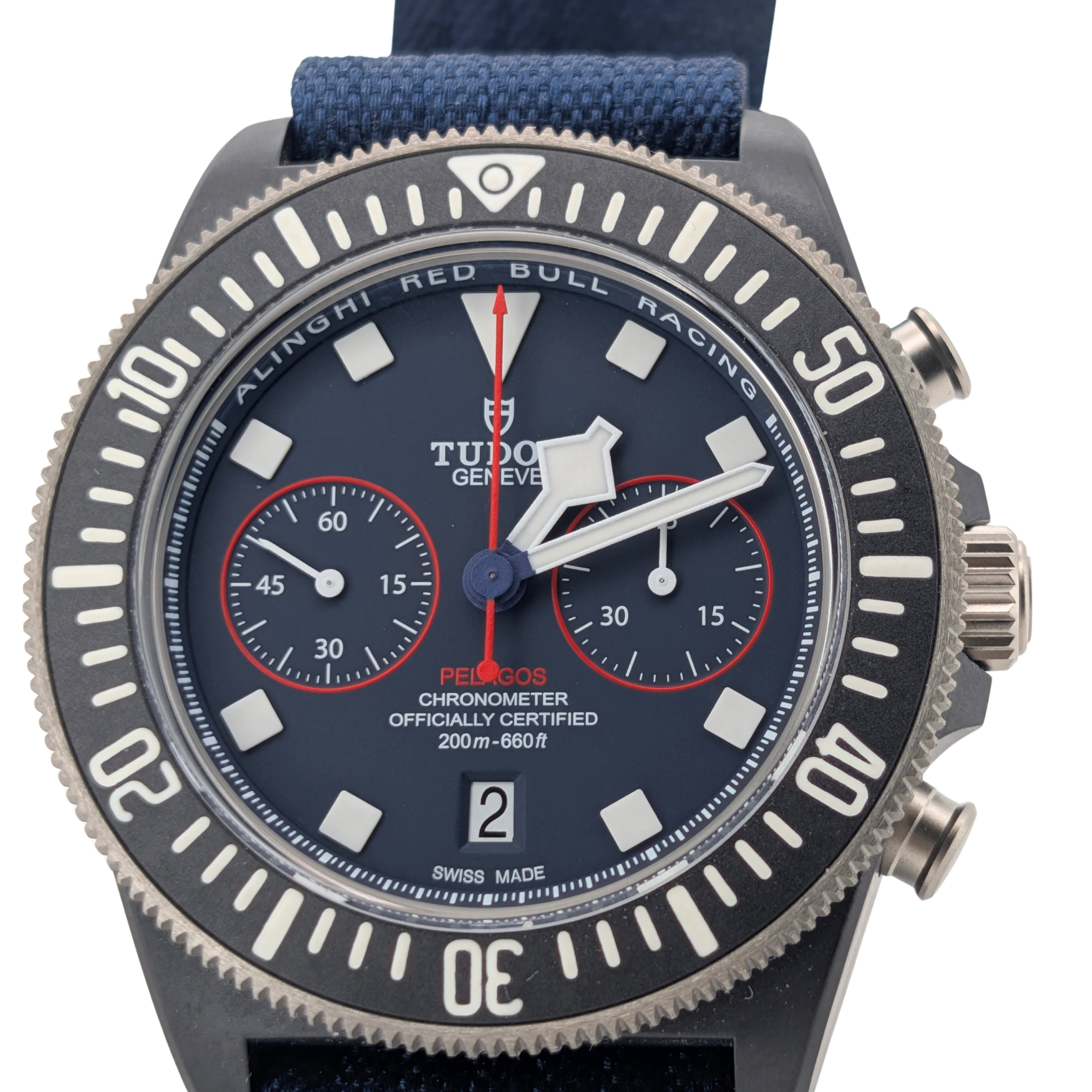 帝舵 Pelagos FXD 计时码表 Alinghi Red Bull Racing 25807KN 2023