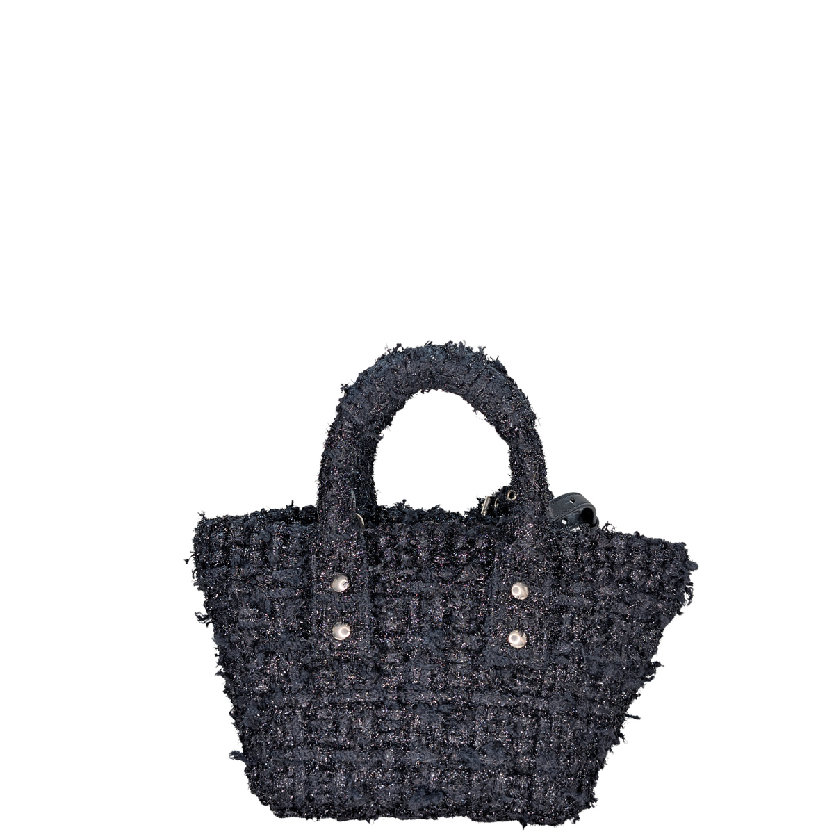 Balenciaga XS Basket Tote Tweed Black