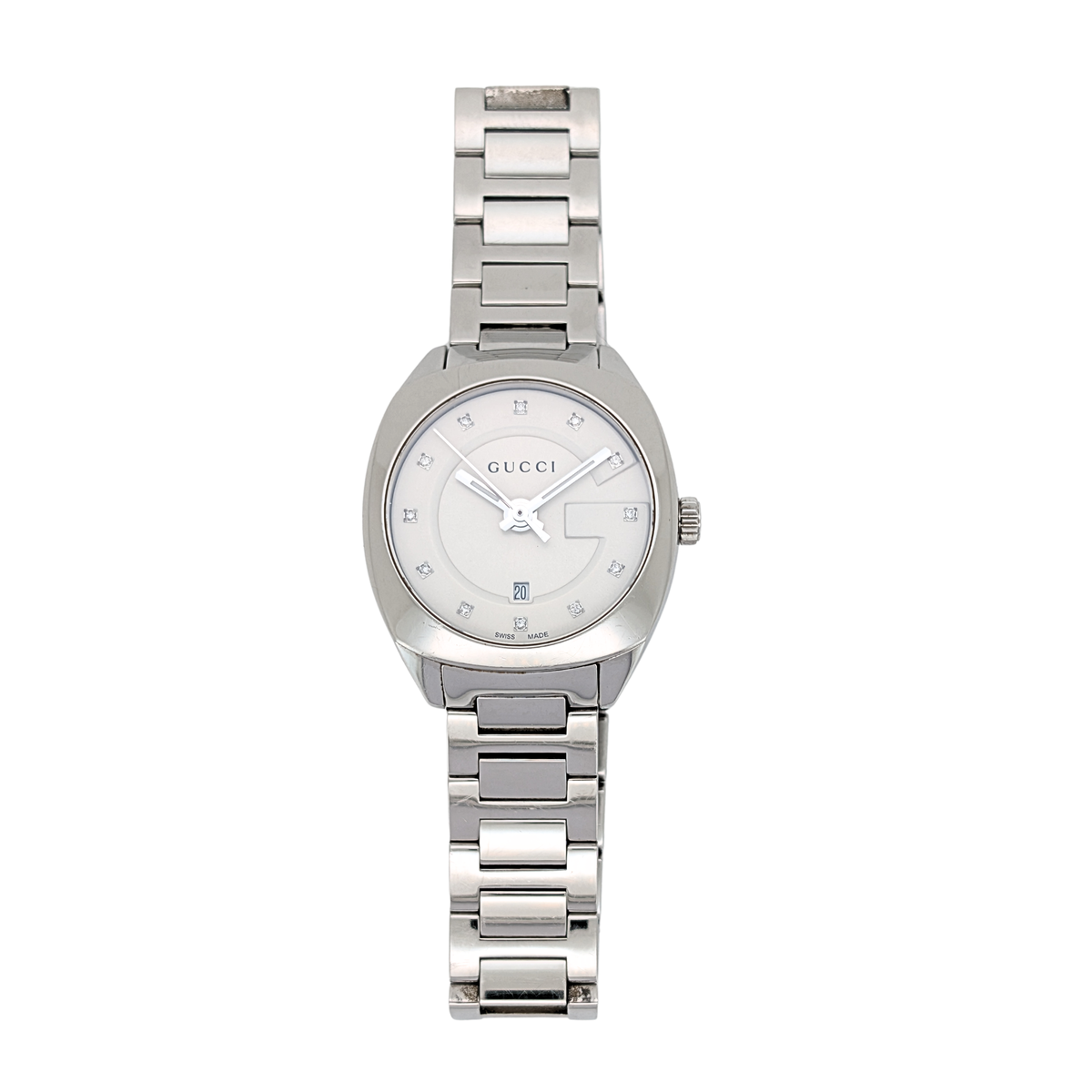 Gucci GG2570 Diamond White Watch YA142504