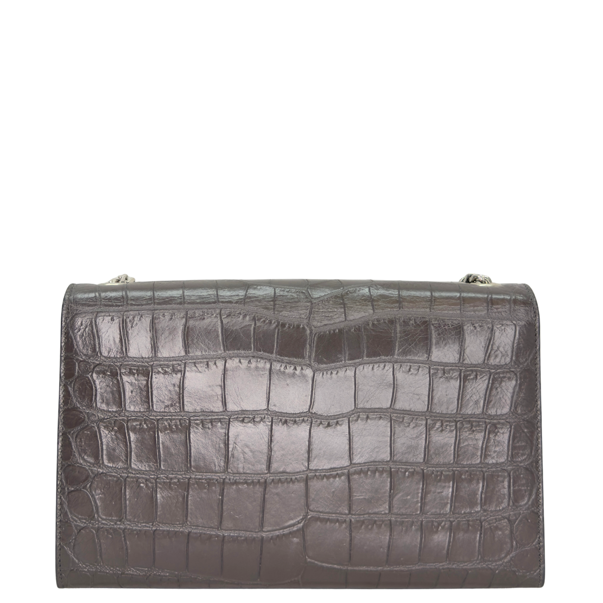 Saint Laurent Medium Croc Embossed Kate Tassel Bag