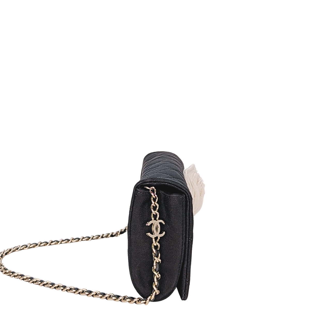Chanel Camellia Shoulder Bag Black