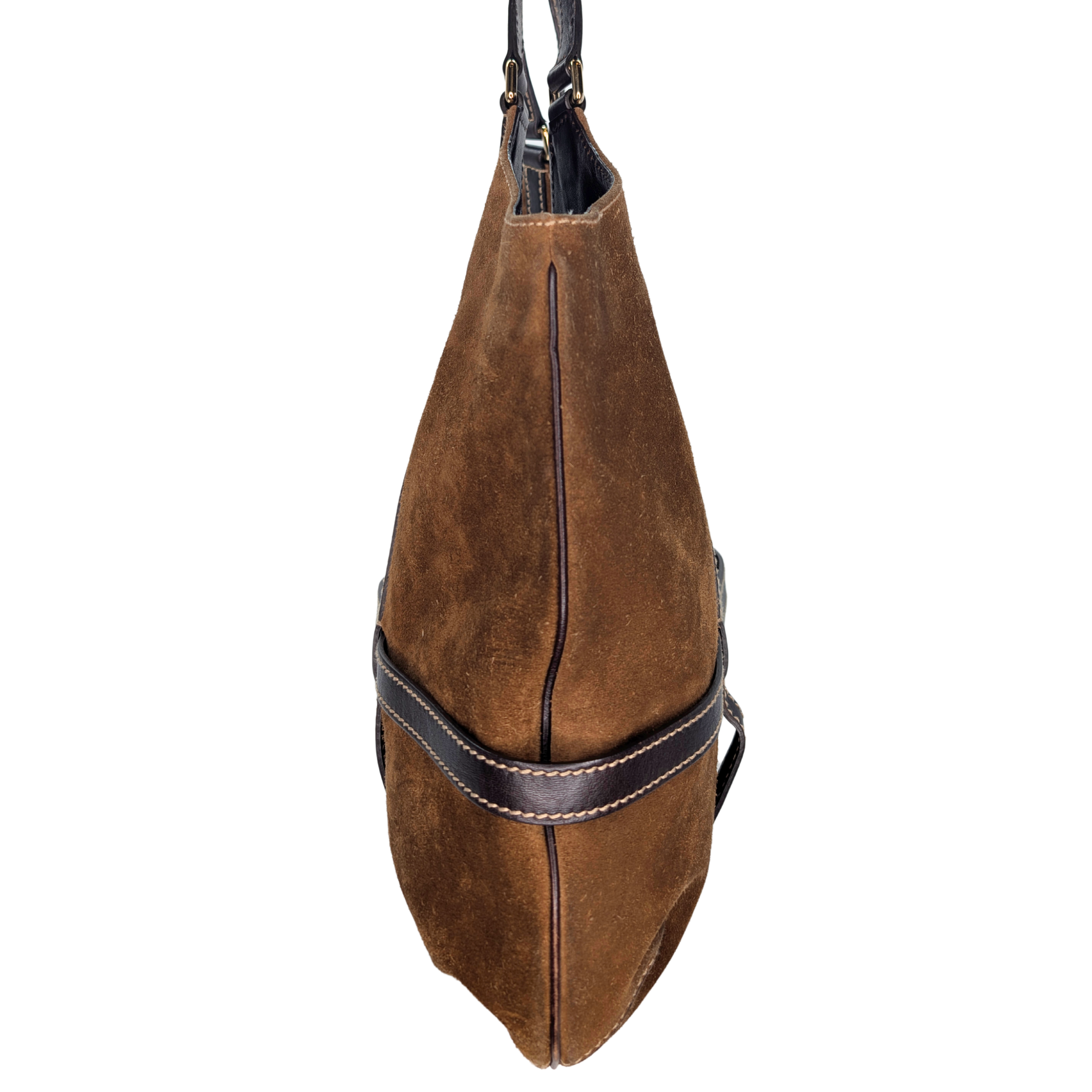 Gucci Sukey Suede Leather Hobo Bag Brown