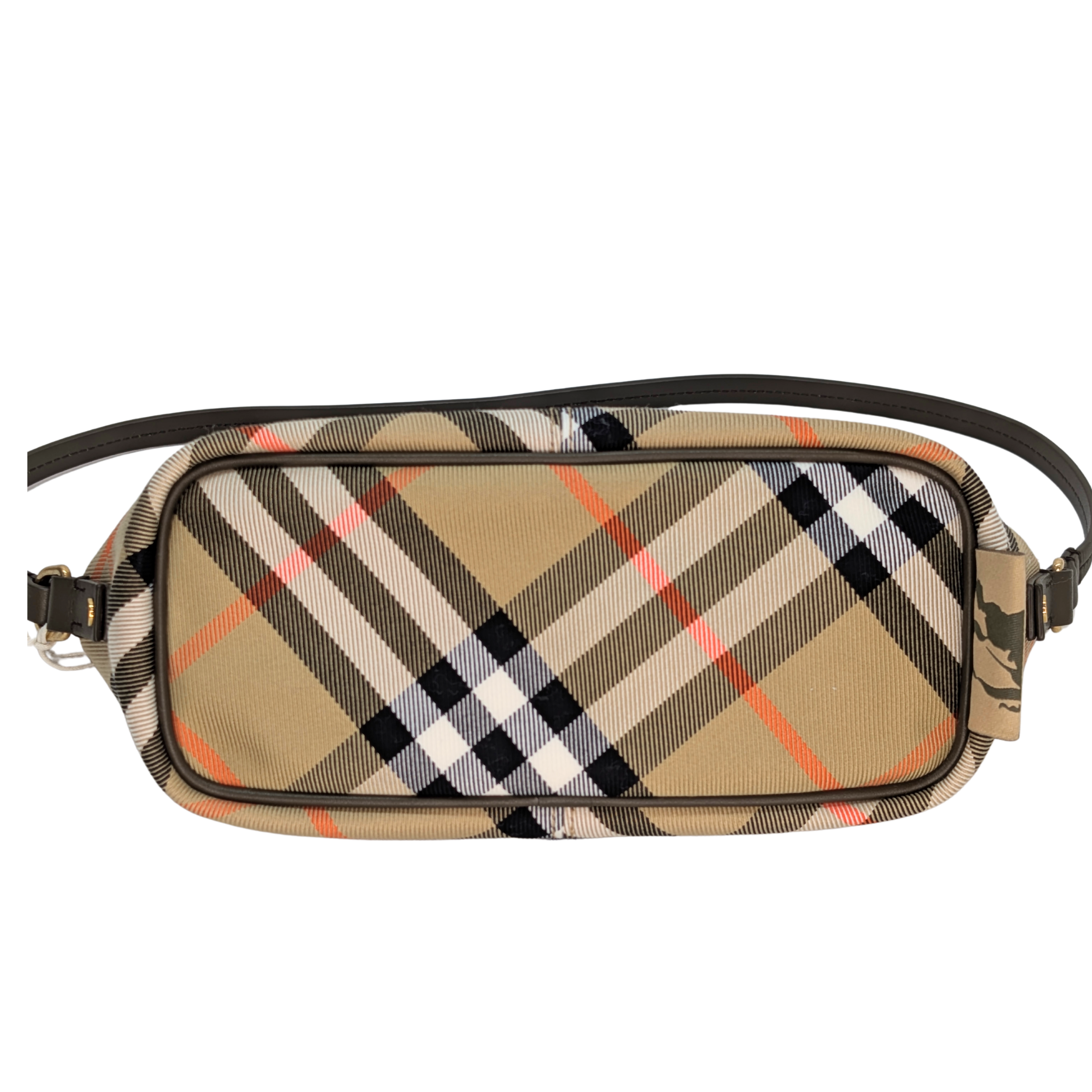 Burberry Super Nova 格纹迷你单肩包。