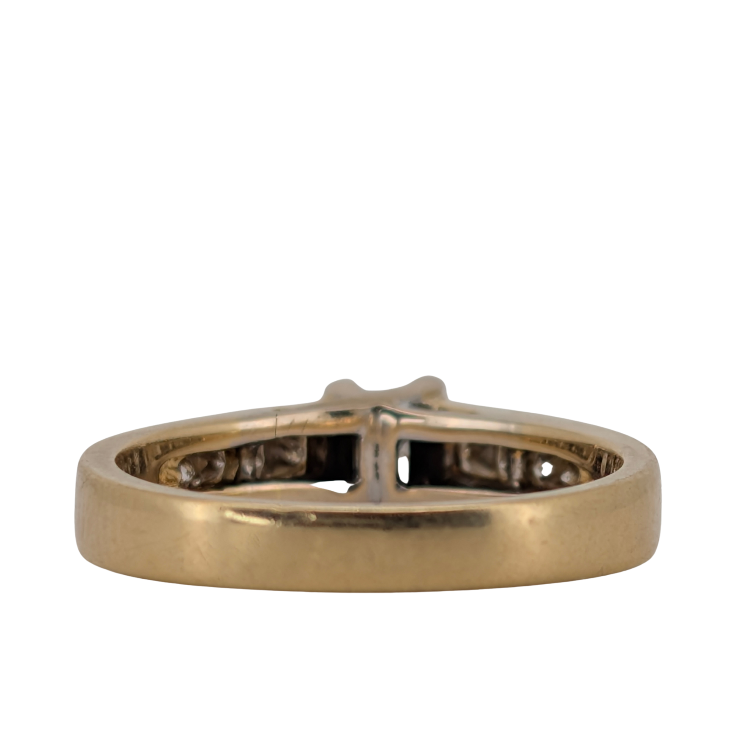 0.30ct Centre with 0.46ct TDW Princess Cut Diamond Ring On 18k Gold