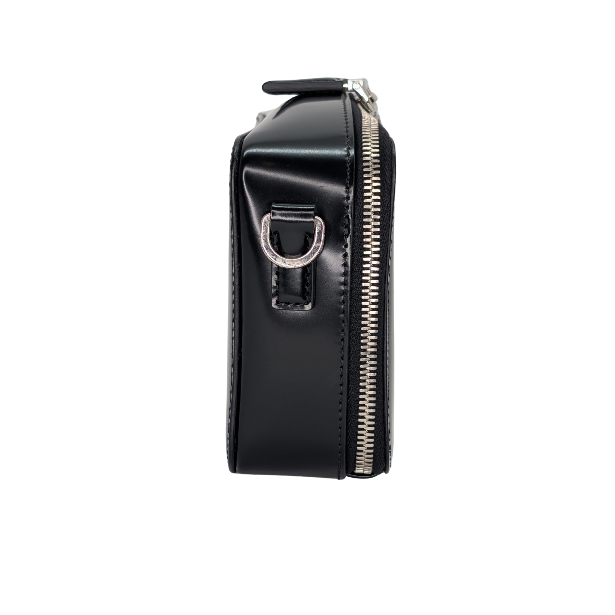 Prada Brique Crossbody Bag Leather Black