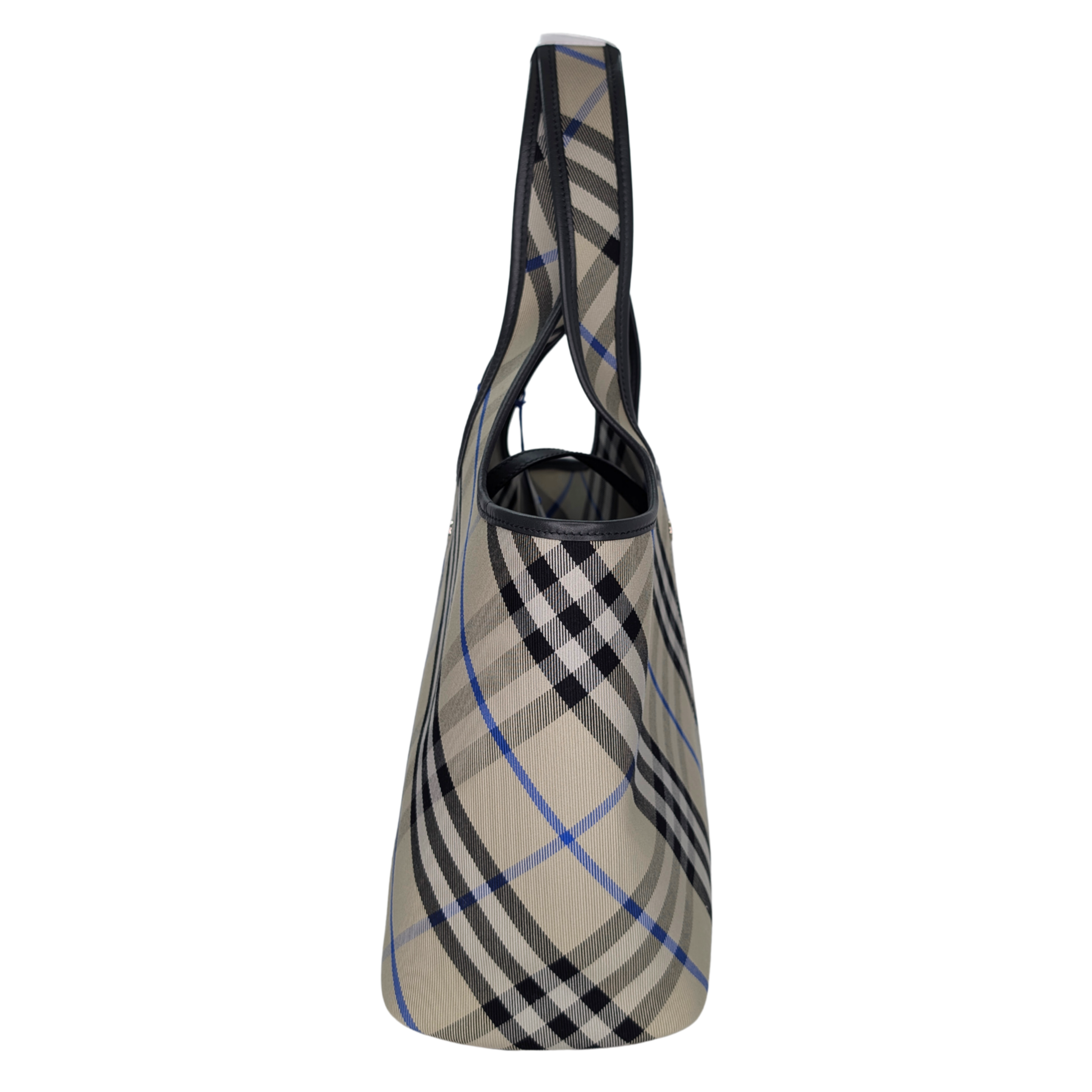 Burberry 格纹中号帆布托特包