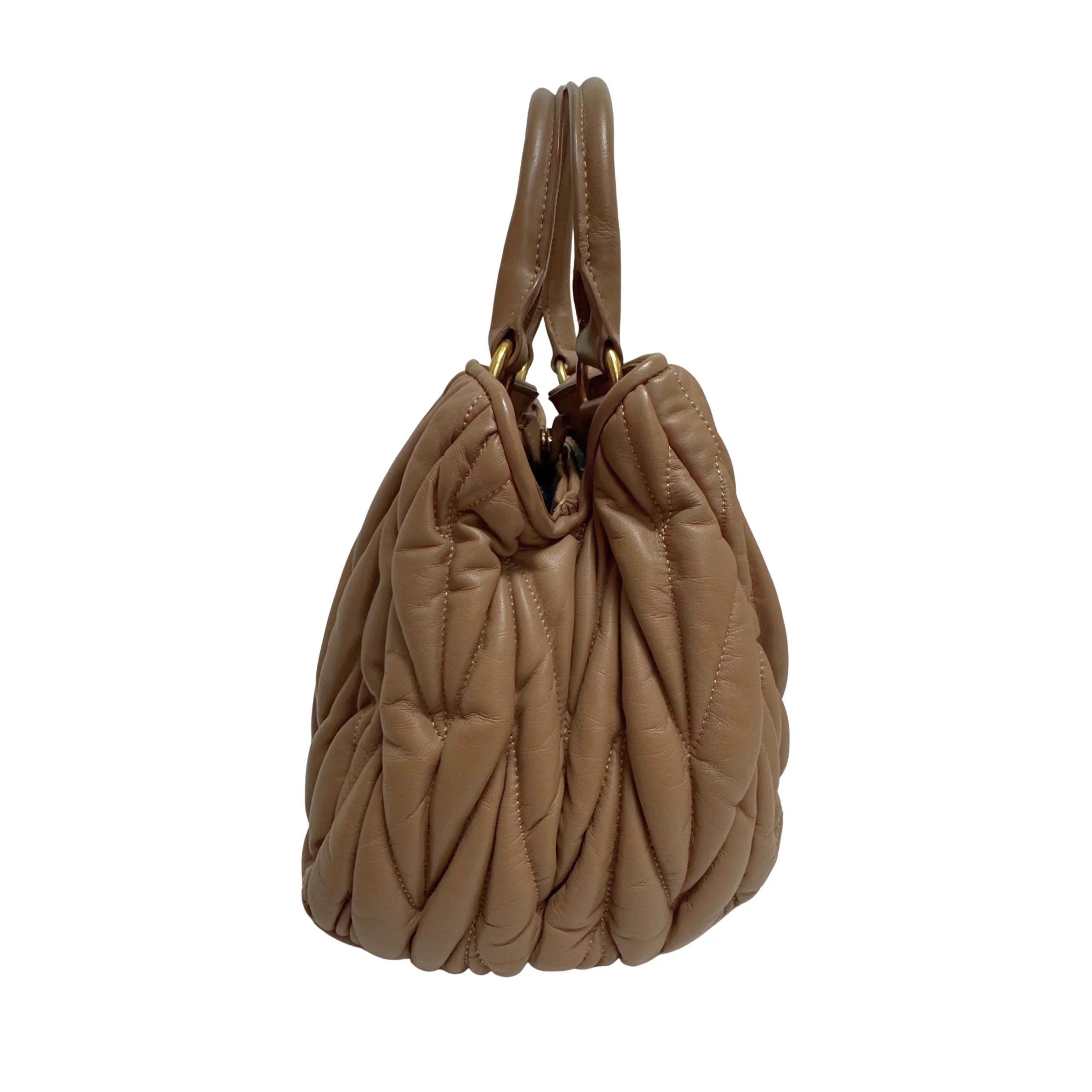Miu Miu Nappa Matelassé leather Top Handle Bag - Lost Designer