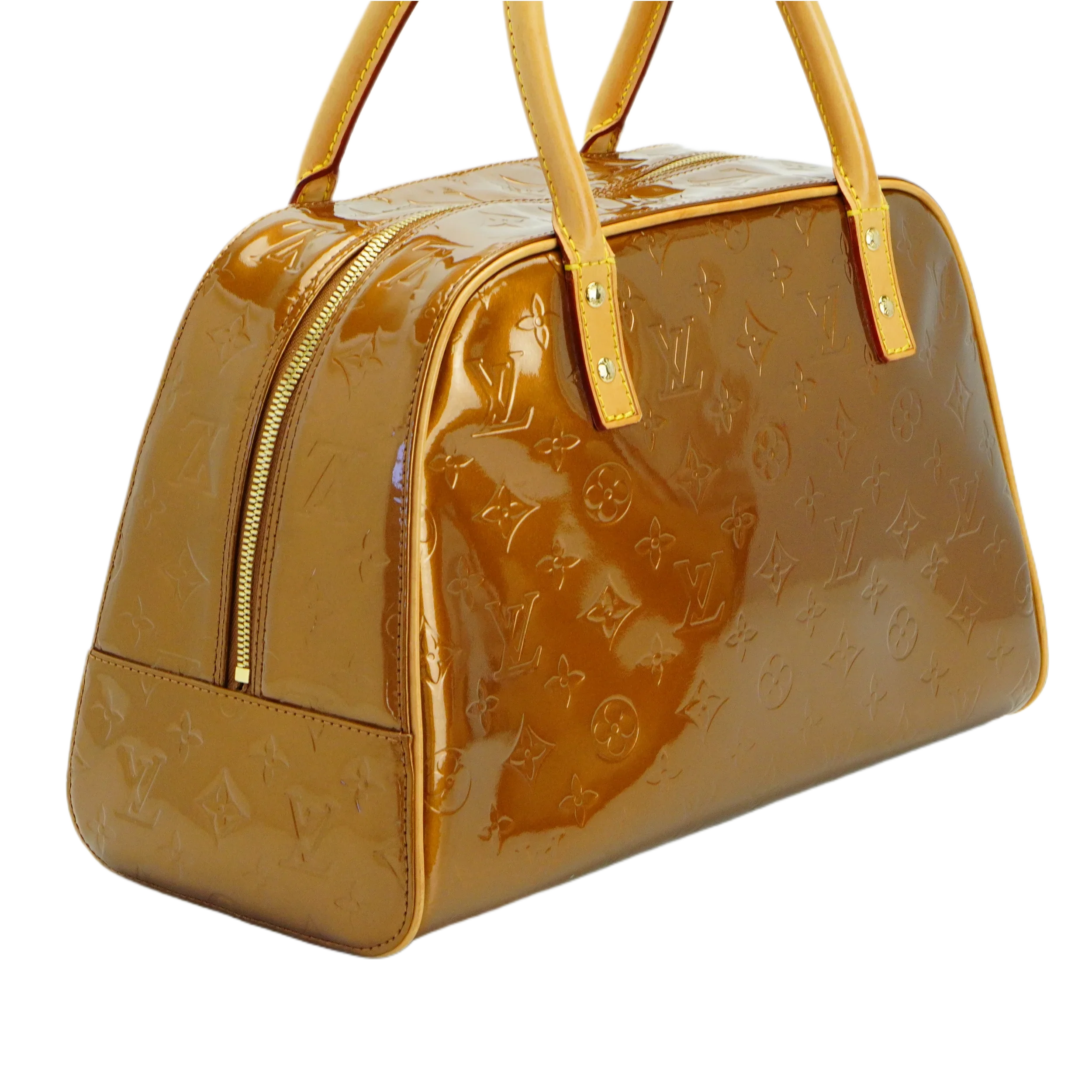Louis Vuitton Bronze Monogram Vernis Tompkins Square Handbag - Lost Designer