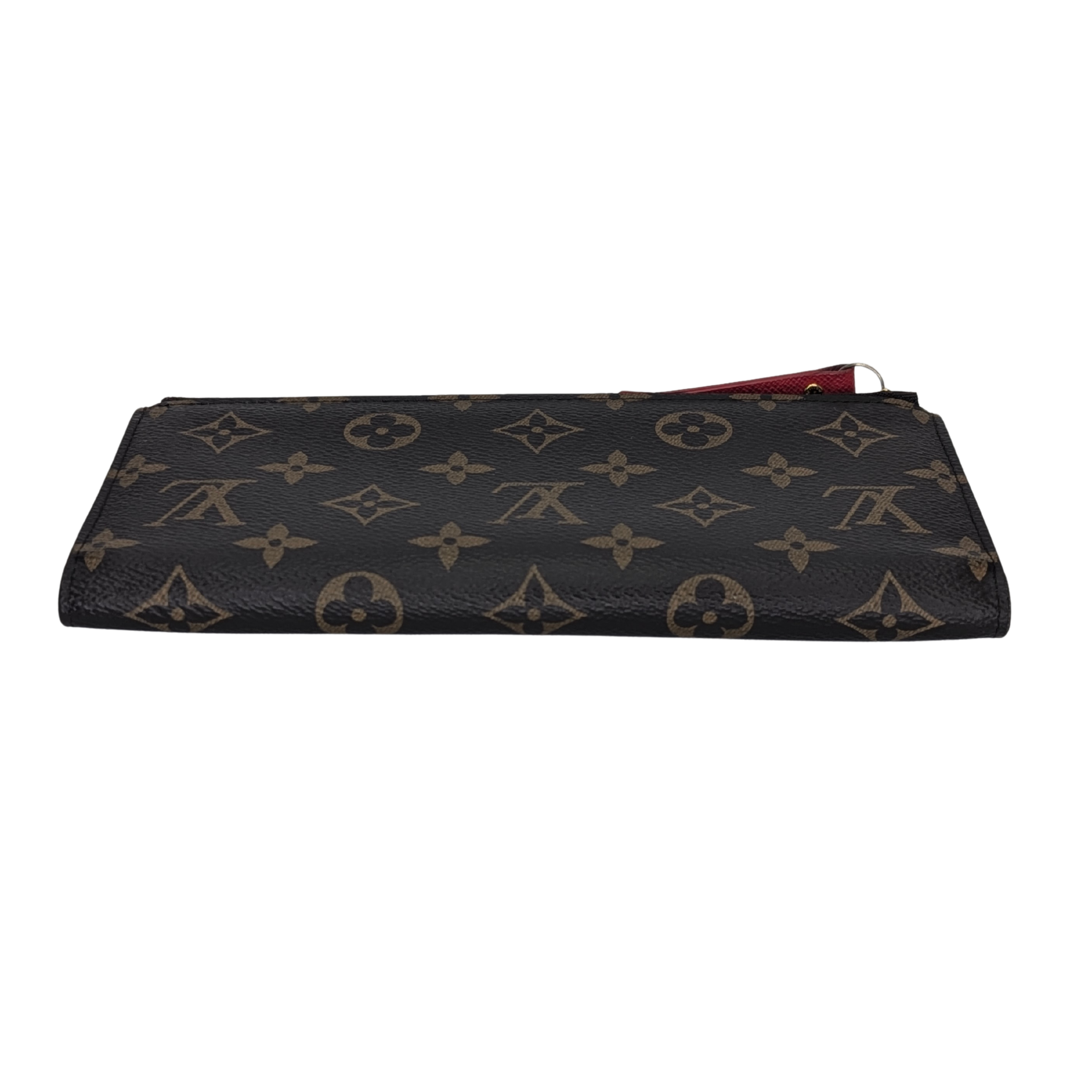 路易威登罂粟红Monogram帆布Adele钱包