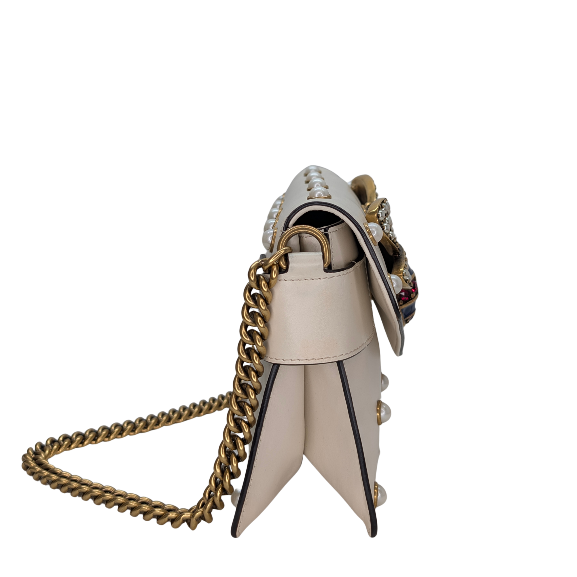Gucci Mini Queen Margaret Broadway Bag Beige