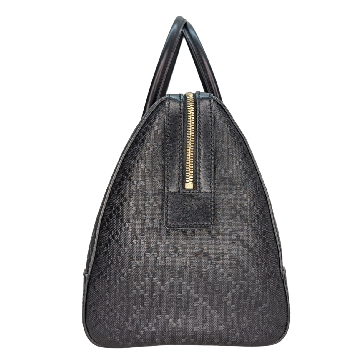 Gucci Diamante Leather Boston Bag Black